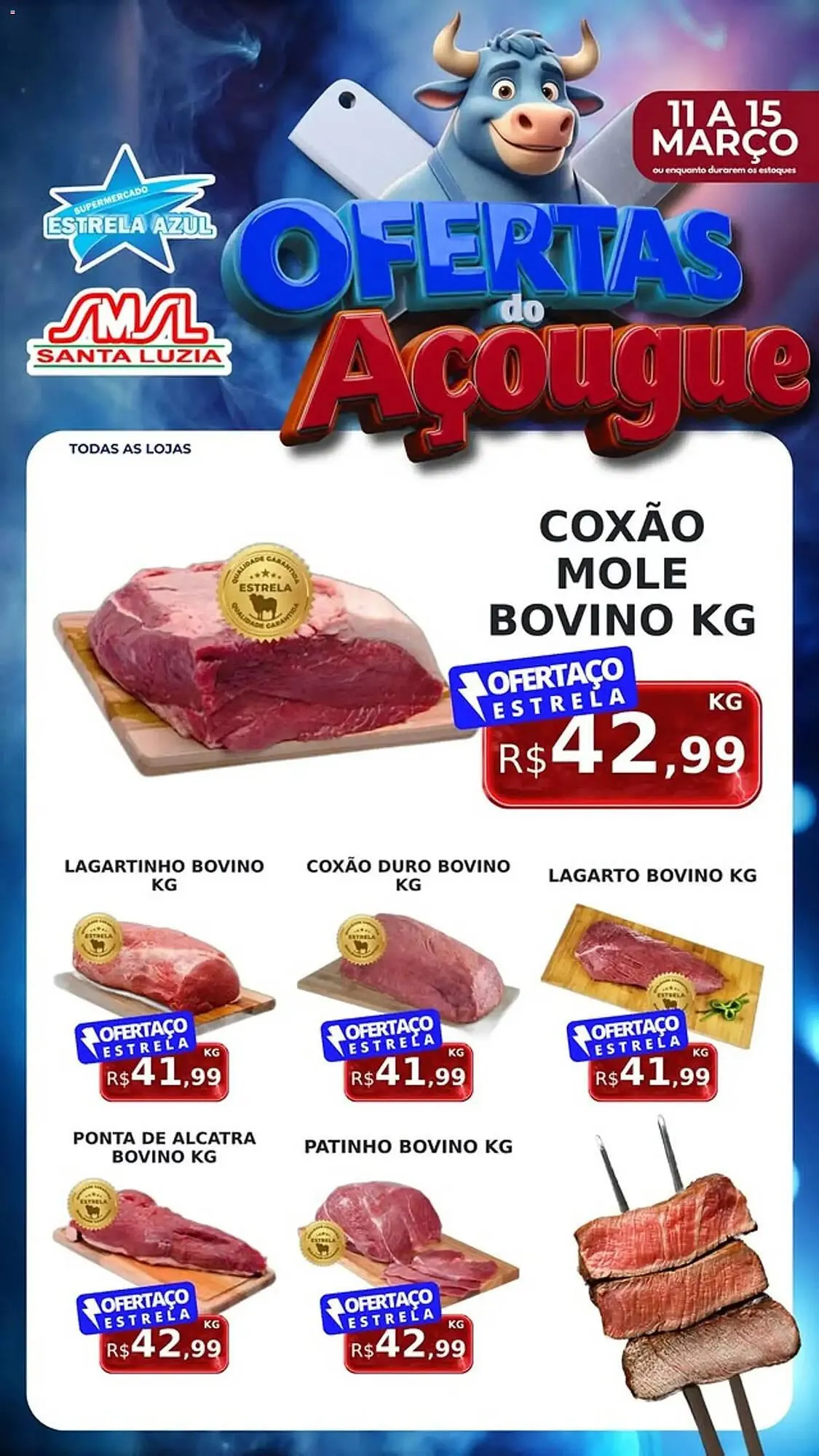 Encarte de Folheto Supermercado Estrela Azul 11 de março até 15 de março 2026 - Pagina 3