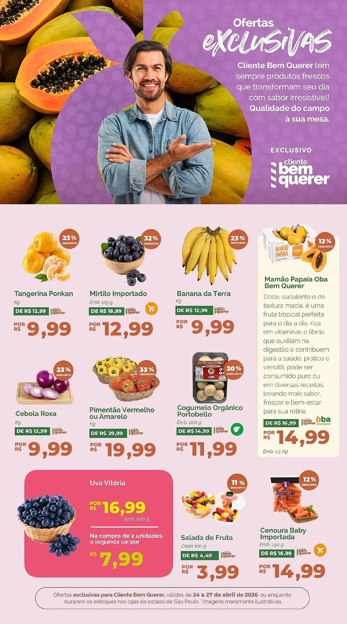 Encarte de Folheto Oba Hortifruti 24 de abril até 27 de abril 2026 - Pagina 3