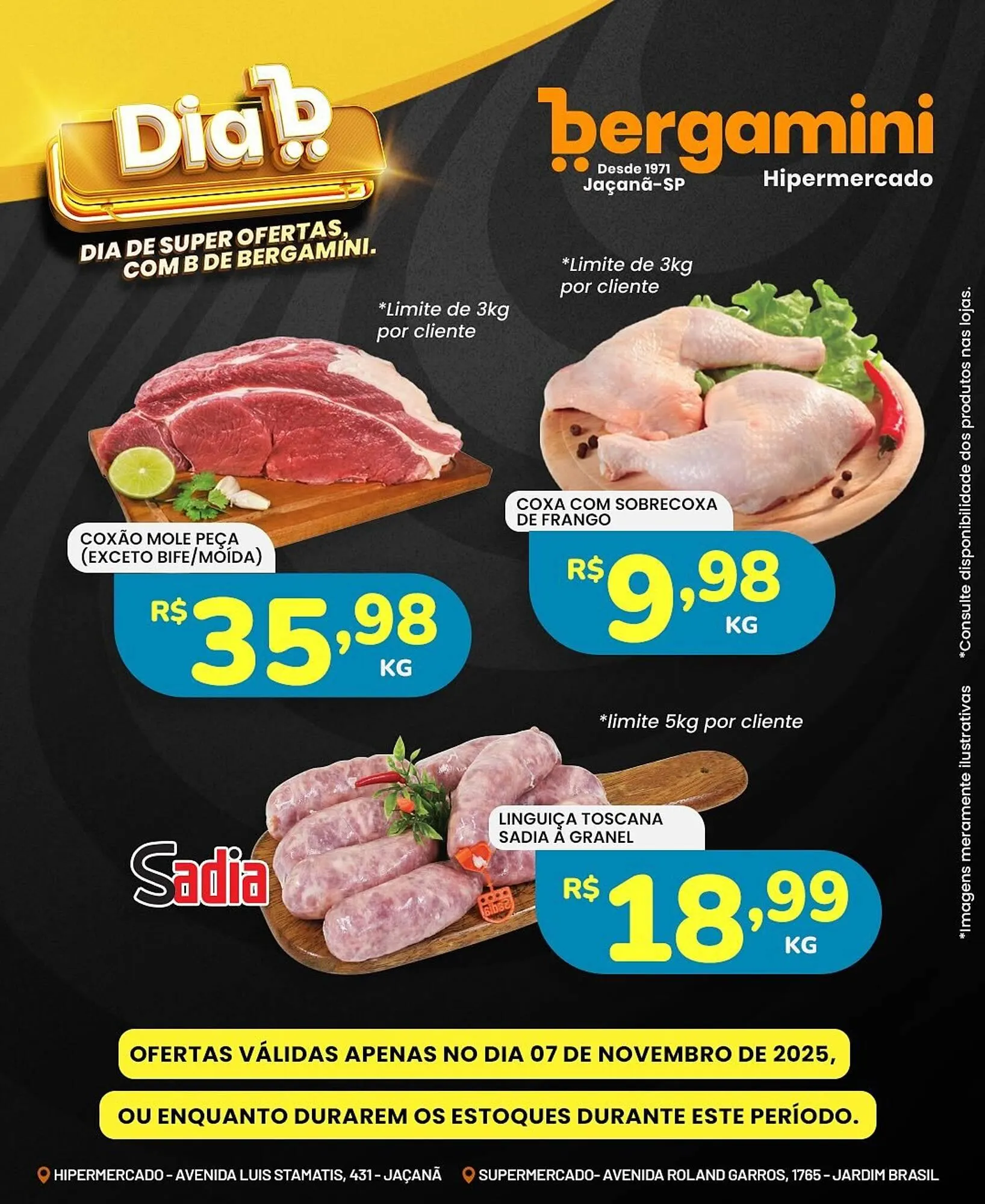 Encarte de Catálogo Supermercado Bergamini 6 de novembro até 7 de novembro 2025 - Pagina 1
