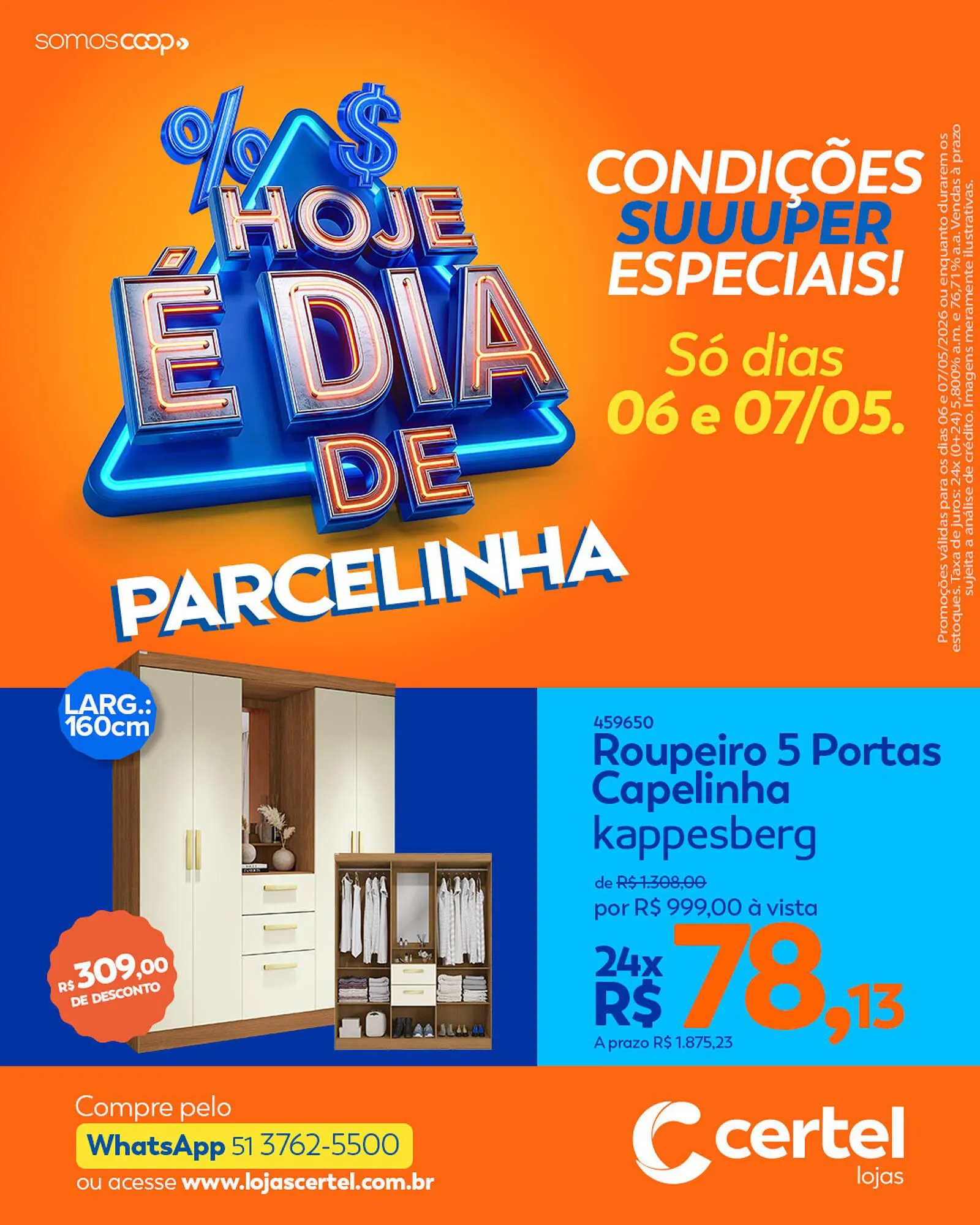 Encarte de Folheto Lojas Certel 6 de maio até 7 de maio 2026 - Pagina 3