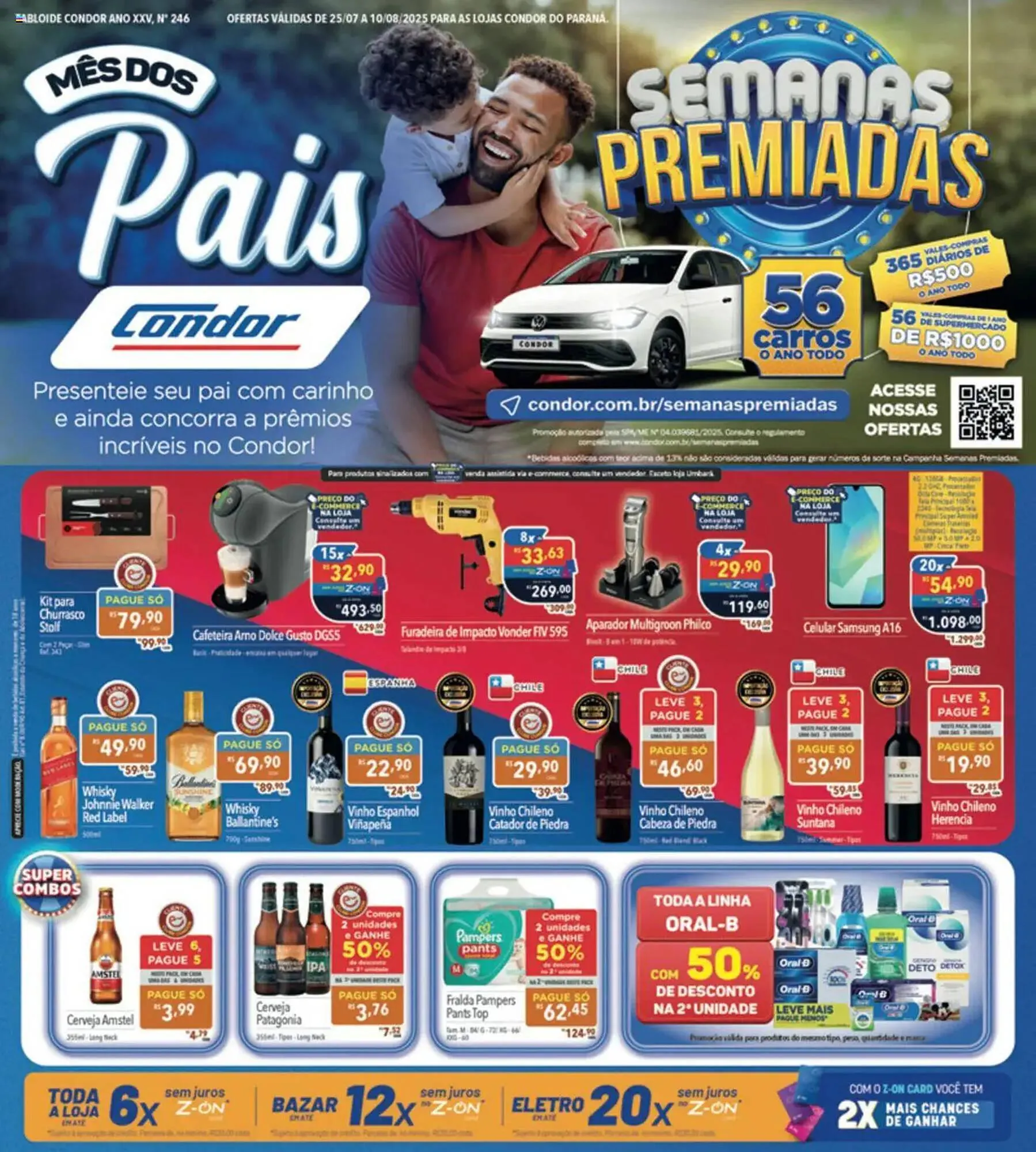 Encarte de Catálogo Supermercados Condor 25 de julho até 12 de agosto 2025 - Pagina 1