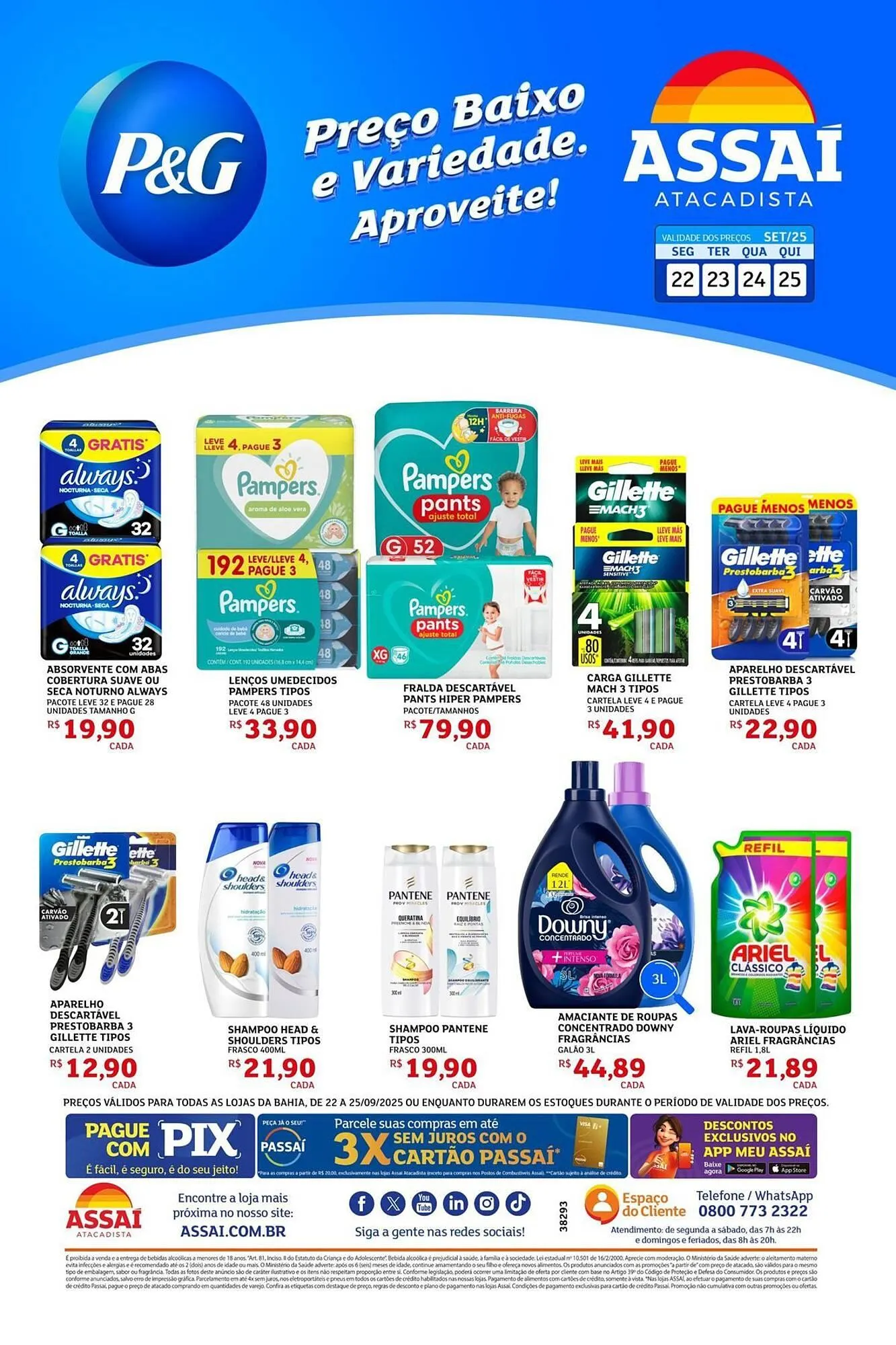 Encarte de Encarte Assaí Atacadista 22 de setembro até 25 de setembro 2025 - Pagina 1
