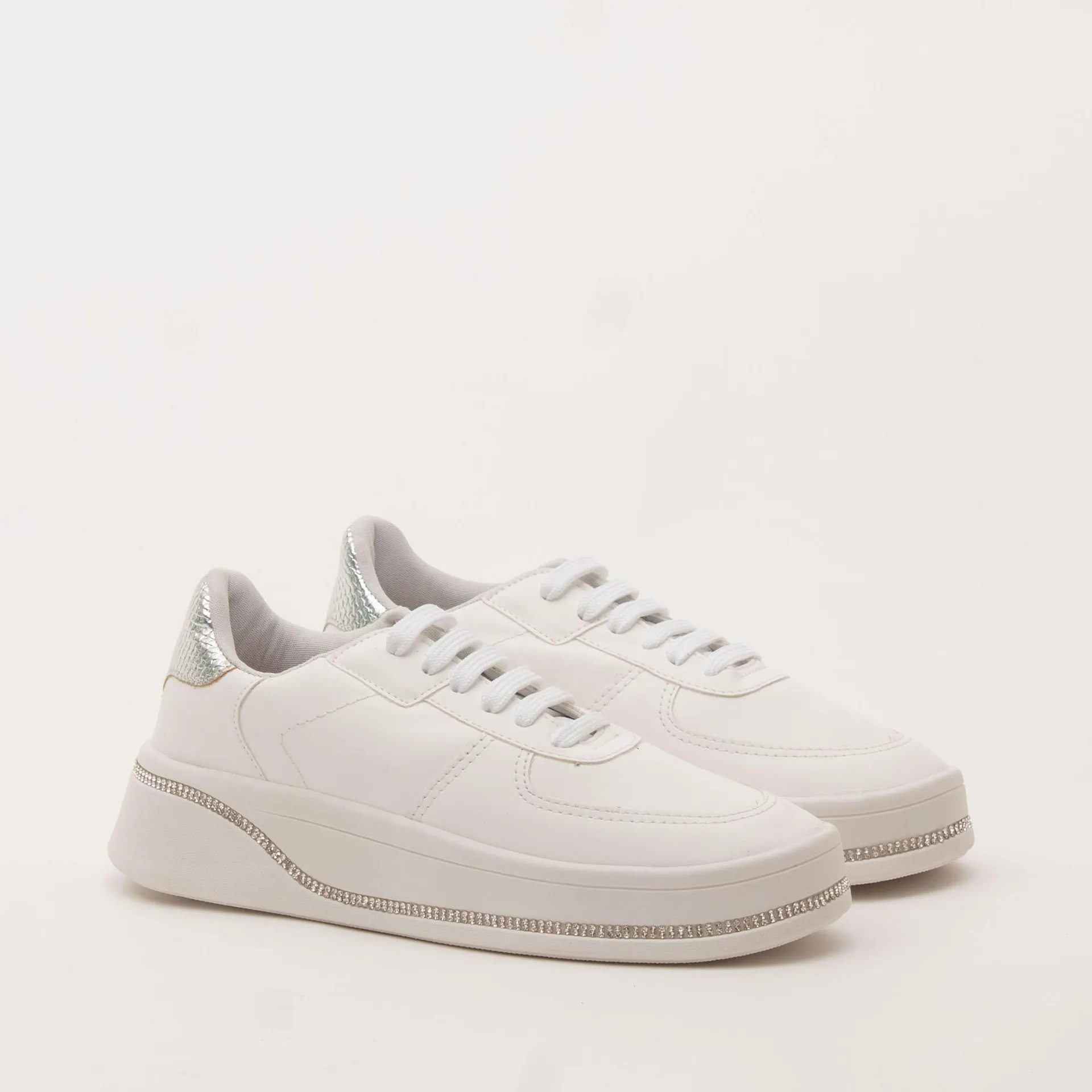 Tênis Estela - BRANCO/PRATA