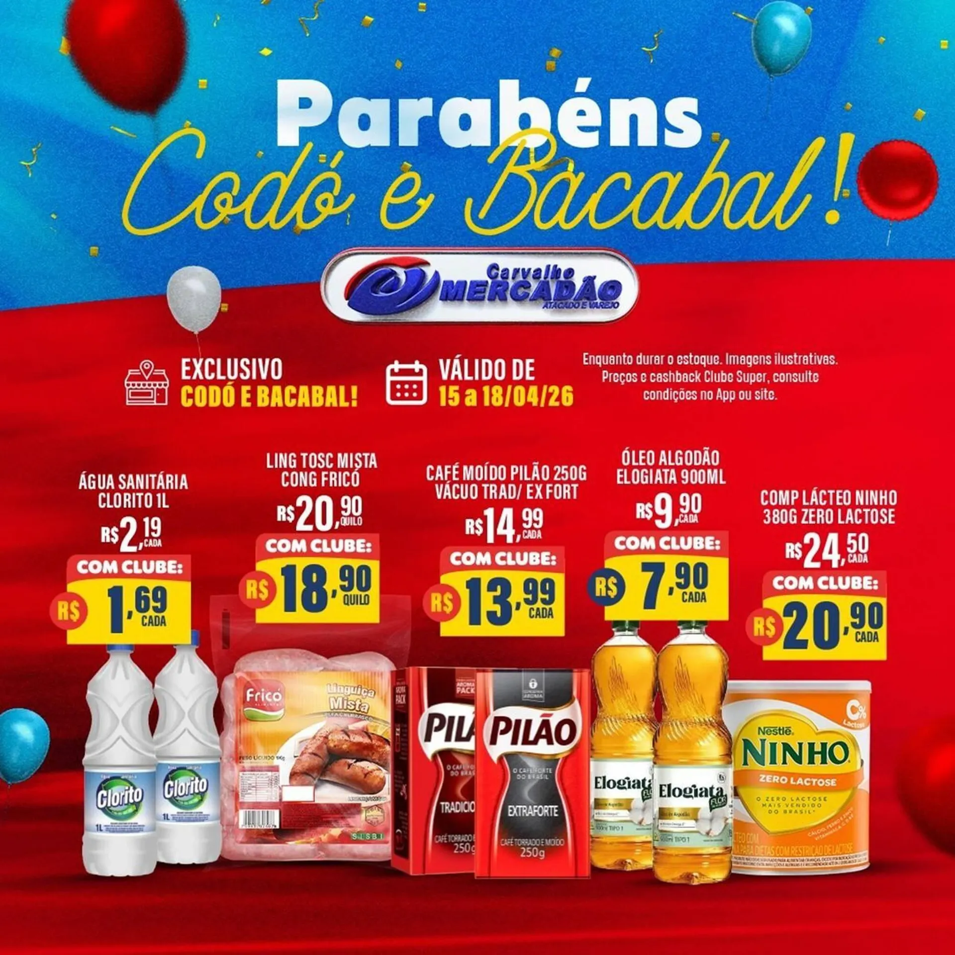 Encarte de Catálogo Carvalho Supermercado 15 de abril até 18 de abril 2026 - Pagina 1