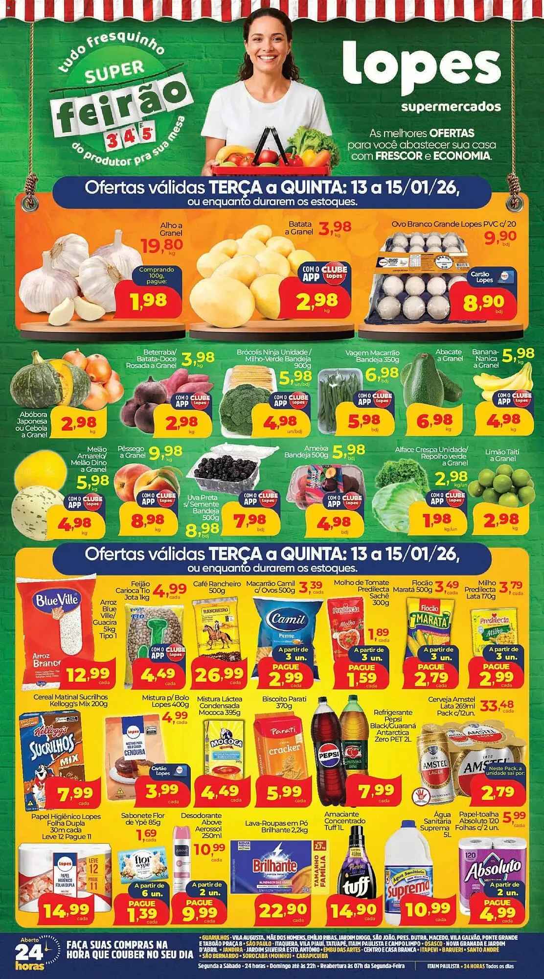Encarte de Folheto Lopes Supermercados 13 de janeiro até 15 de janeiro 2026 - Pagina 1