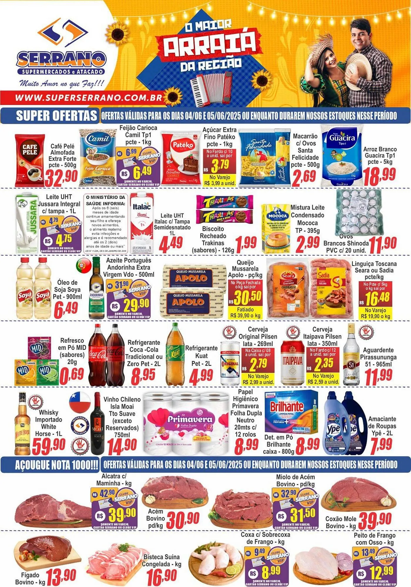 Encarte de Catálogo Serrano Supermercado 6 de junho até 10 de junho 2025 - Pagina 1