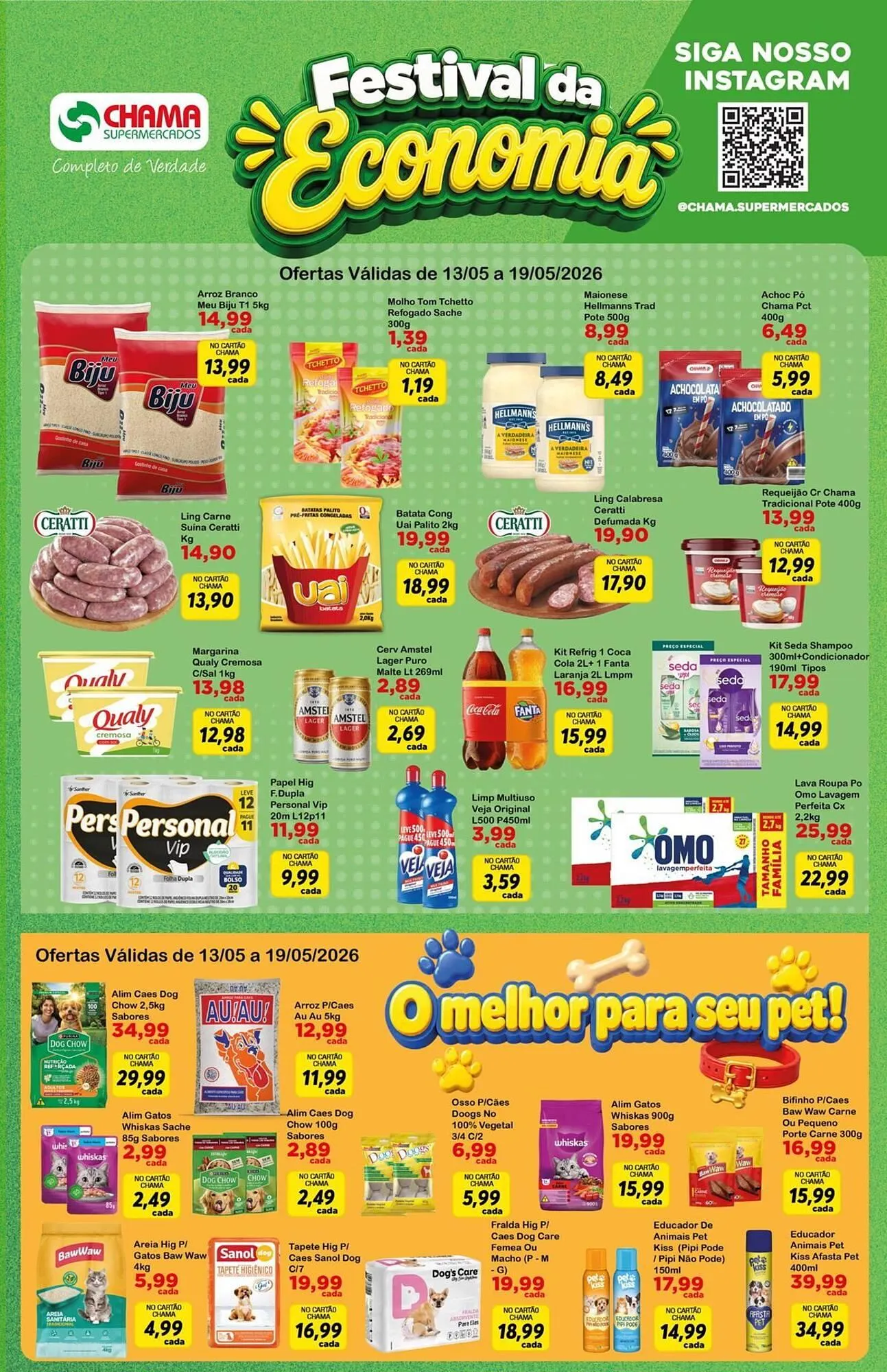 Encarte de Catálogo Chama Supermercados 13 de maio até 19 de maio 2026 - Pagina 1