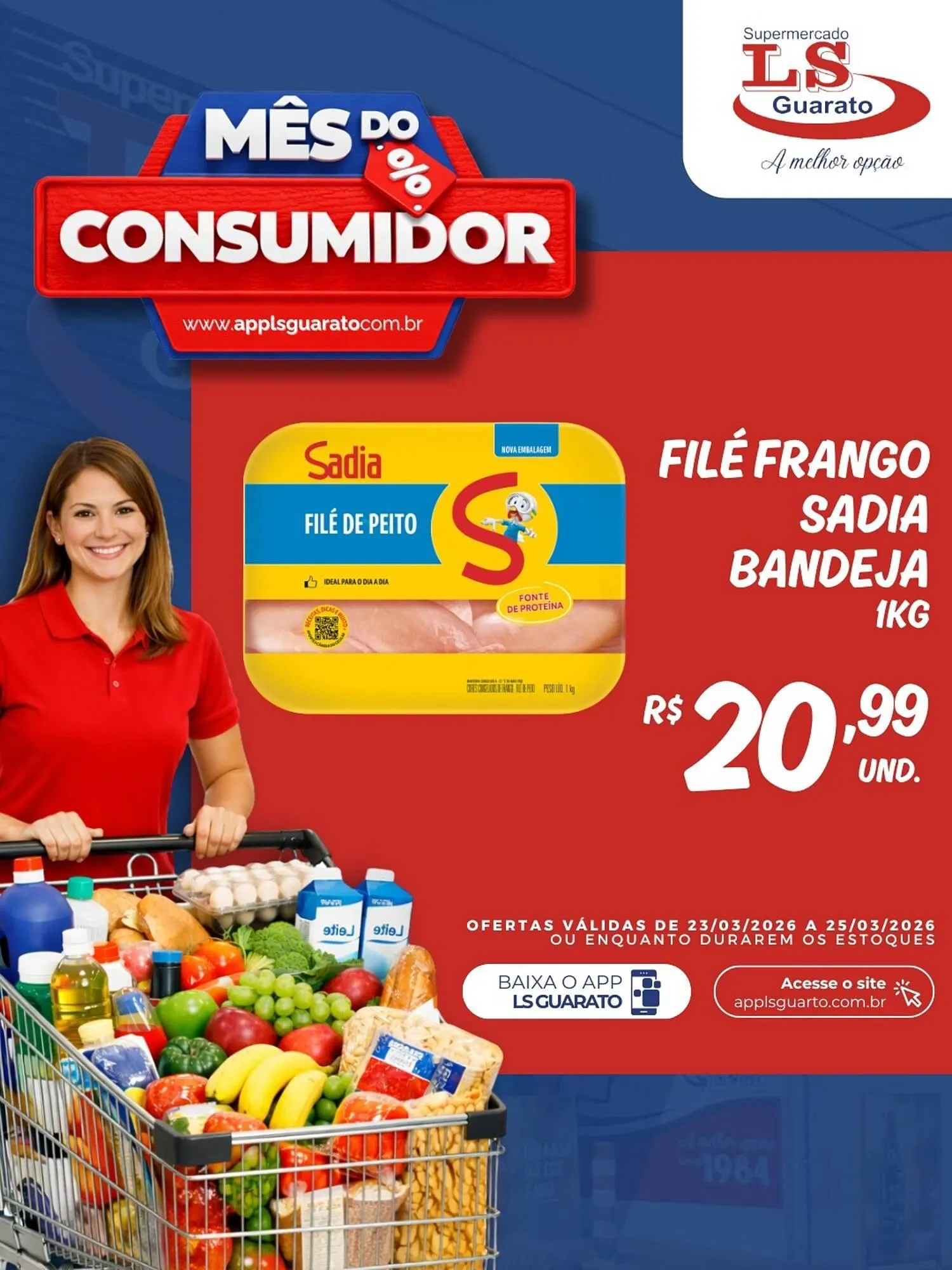 Encarte de Catálogo Supermercado LS Guarato 23 de março até 25 de março 2026 - Pagina 1