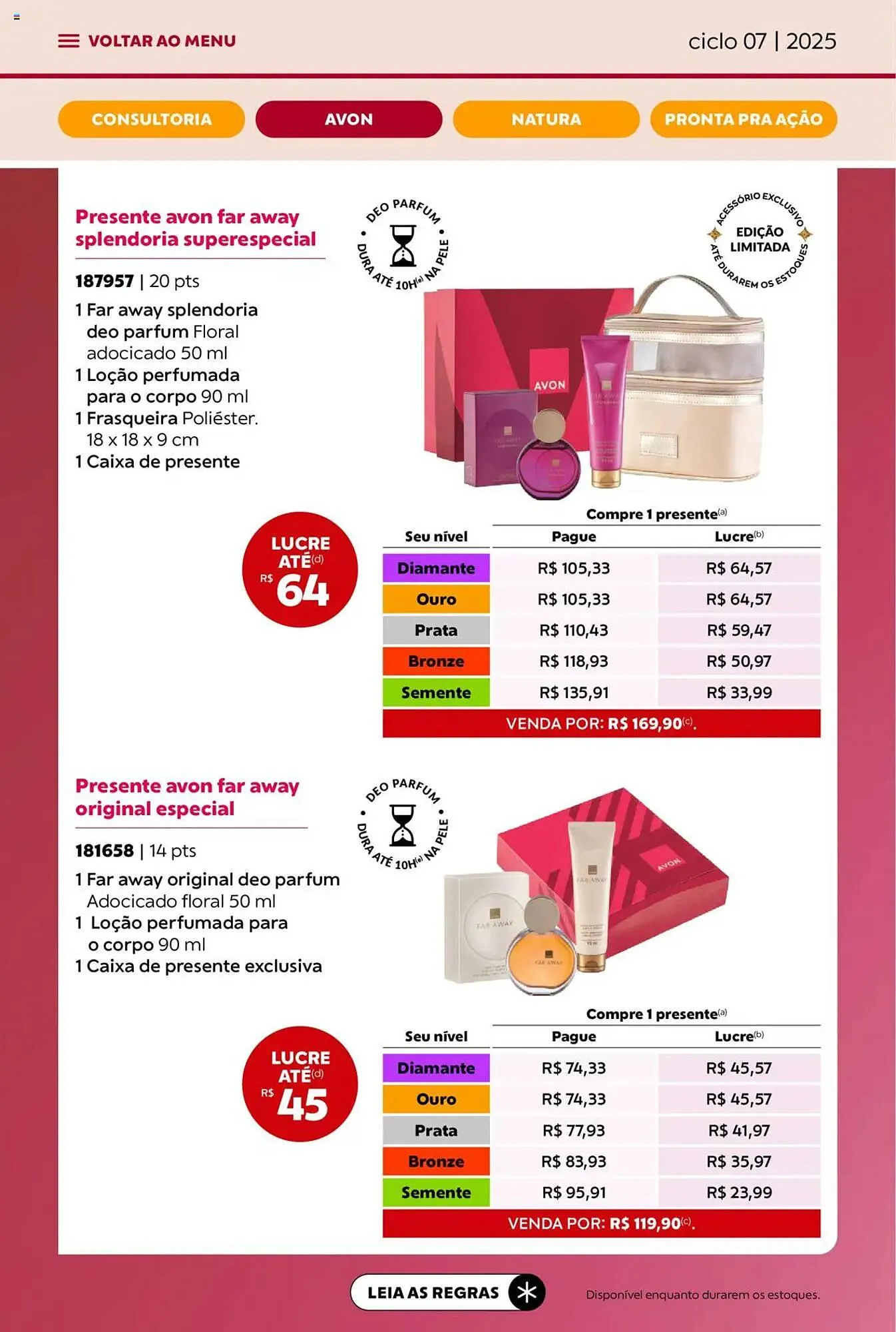 Encarte de Catálogo Avon 3 de abril até 1 de maio 2025 - Pagina 19