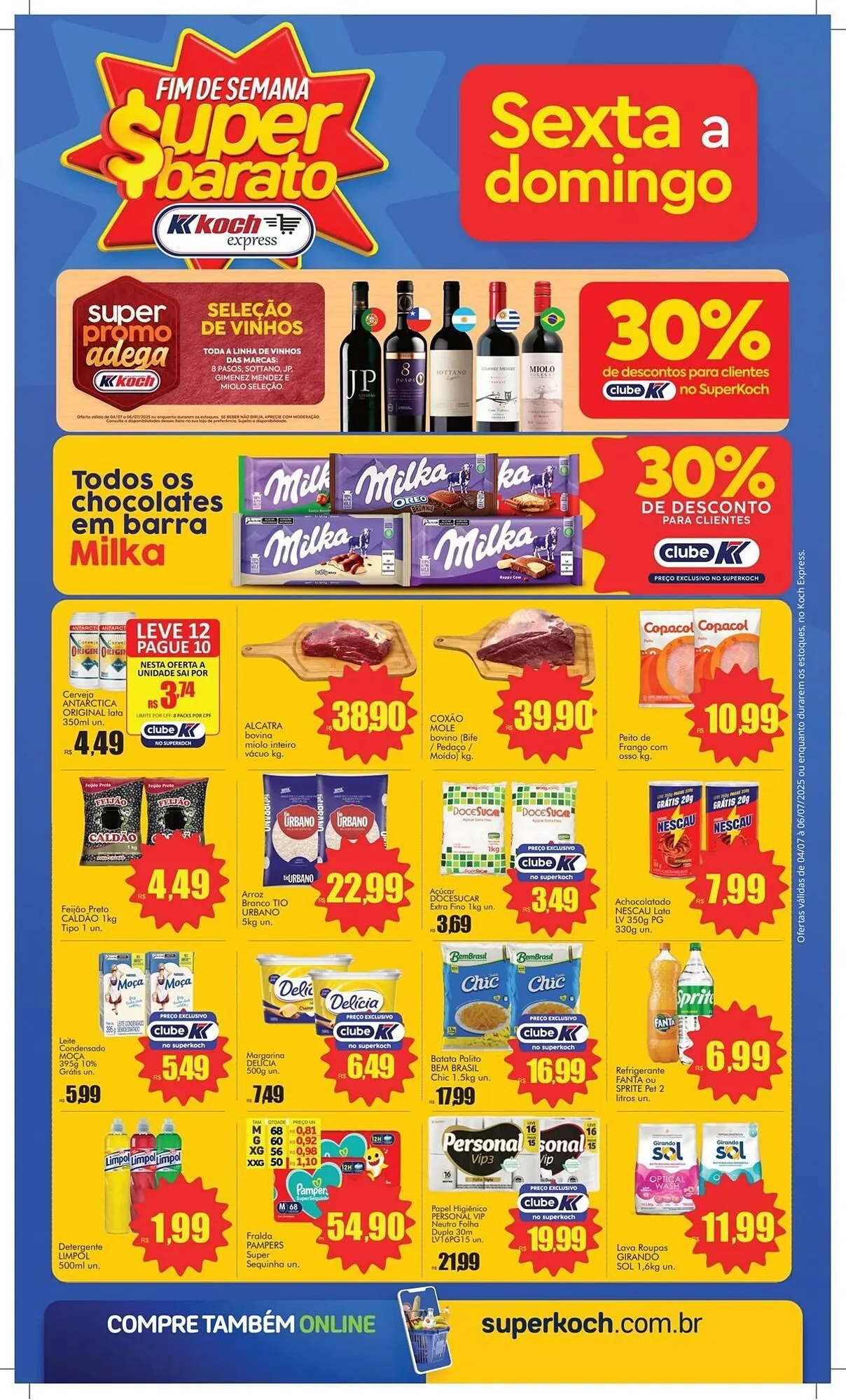 Encarte de Catálogo Supermercados Koch 4 de julho até 6 de julho 2025 - Pagina 1