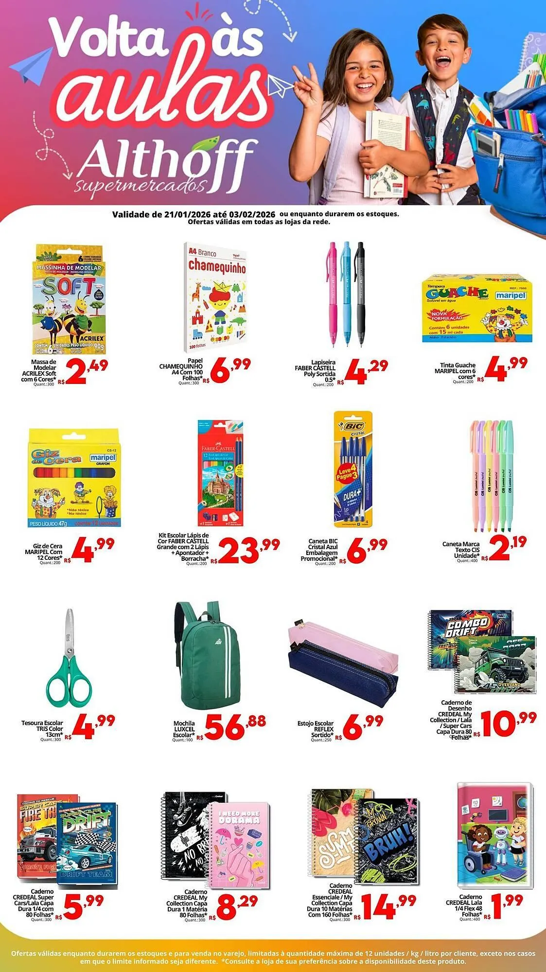 Encarte de Encarte Althoff Supermercados 21 de janeiro até 3 de fevereiro 2026 - Pagina 1