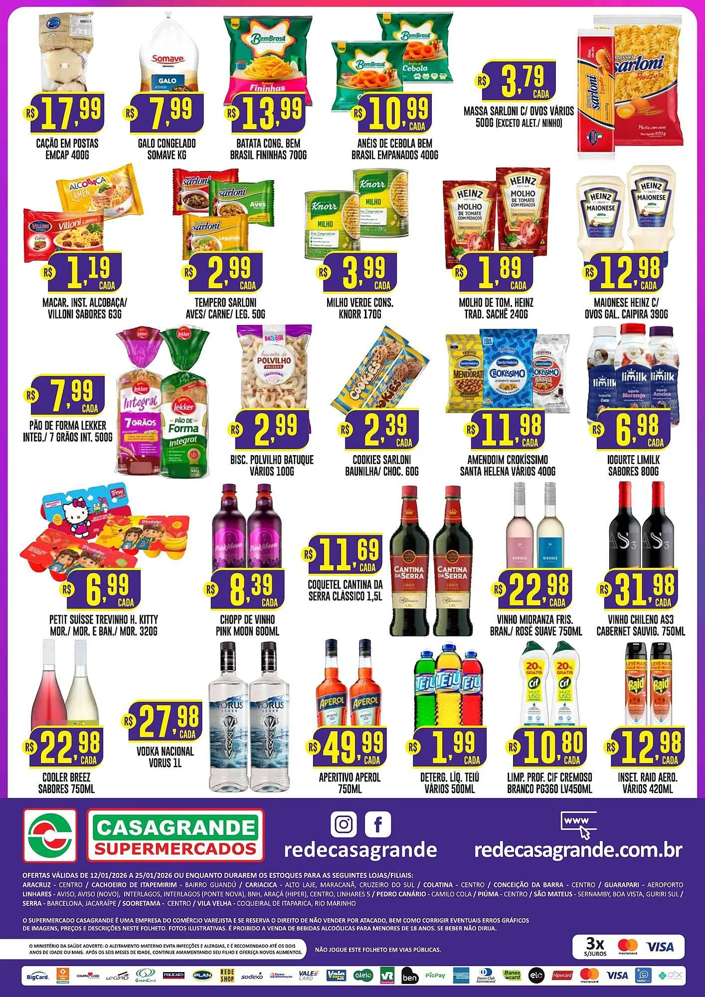 Encarte de Catálogo Casagrande Supermercados 12 de janeiro até 25 de janeiro 2026 - Pagina 2