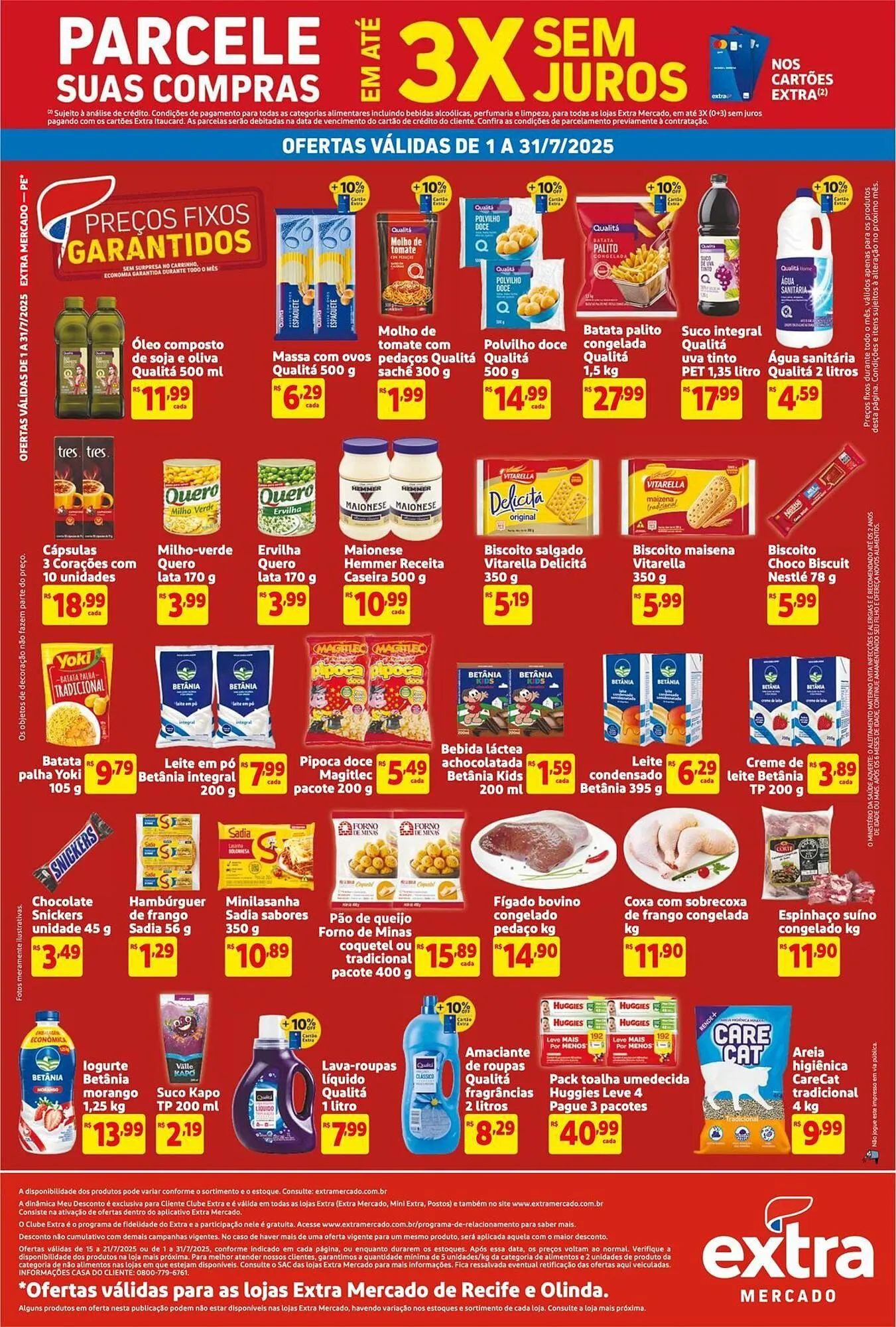 Encarte de Catálogo Mercado Extra 15 de julho até 21 de julho 2025 - Pagina 3