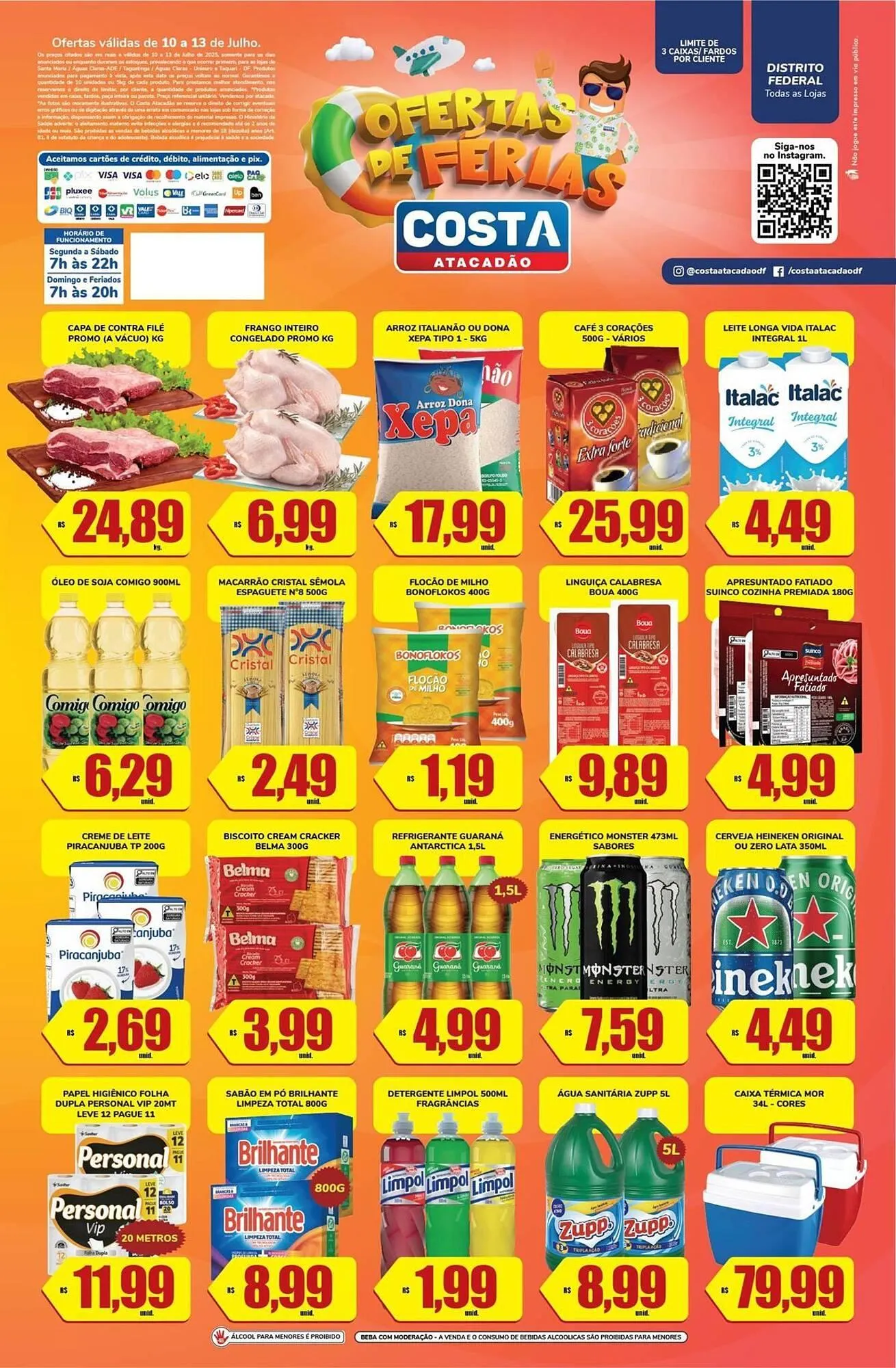 Encarte de Catálogo Costa Atacadão 10 de julho até 13 de julho 2025 - Pagina 1