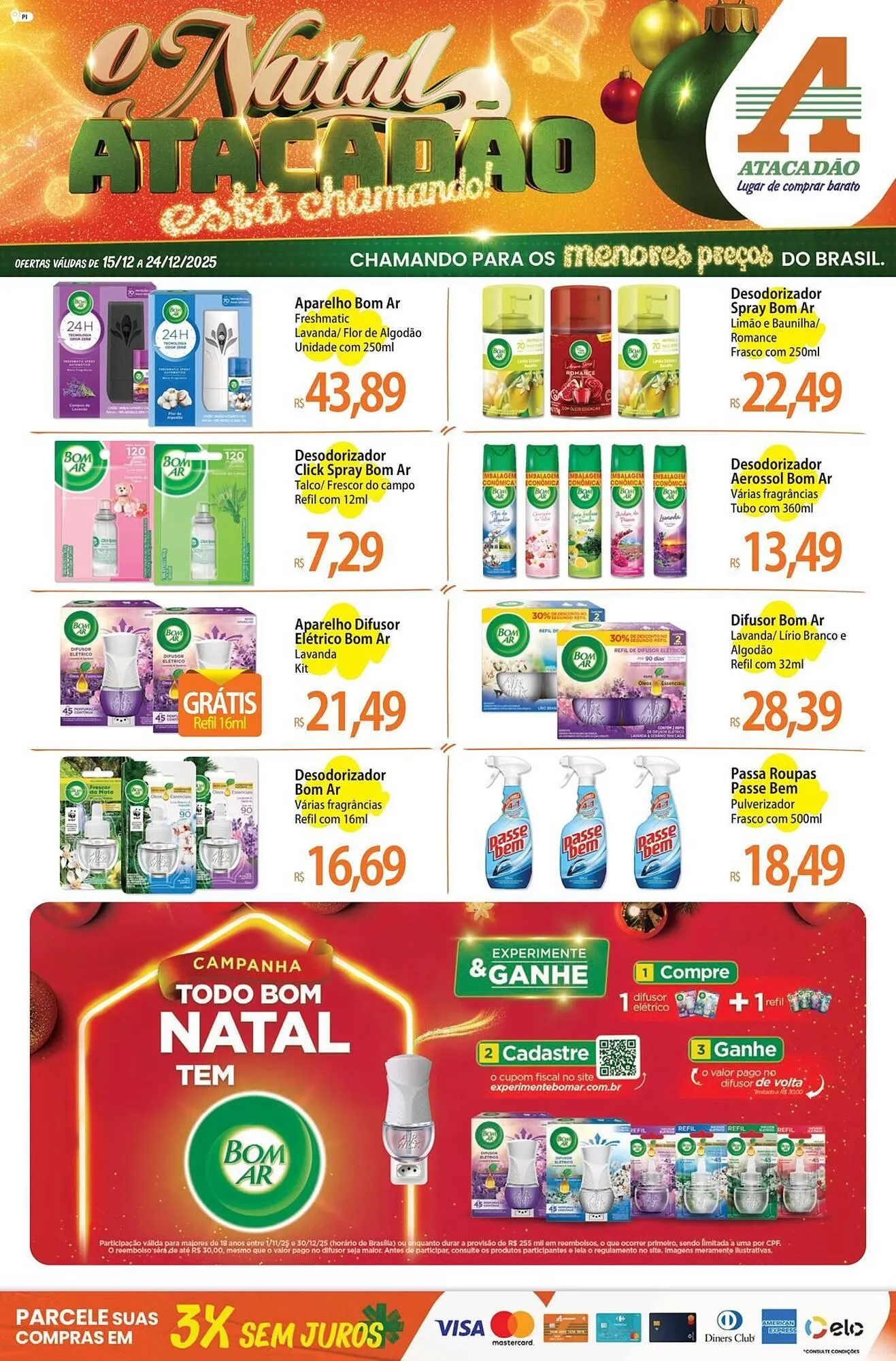Encarte de Folheto Atacadão 15 de dezembro até 24 de dezembro 2025 - Pagina 1