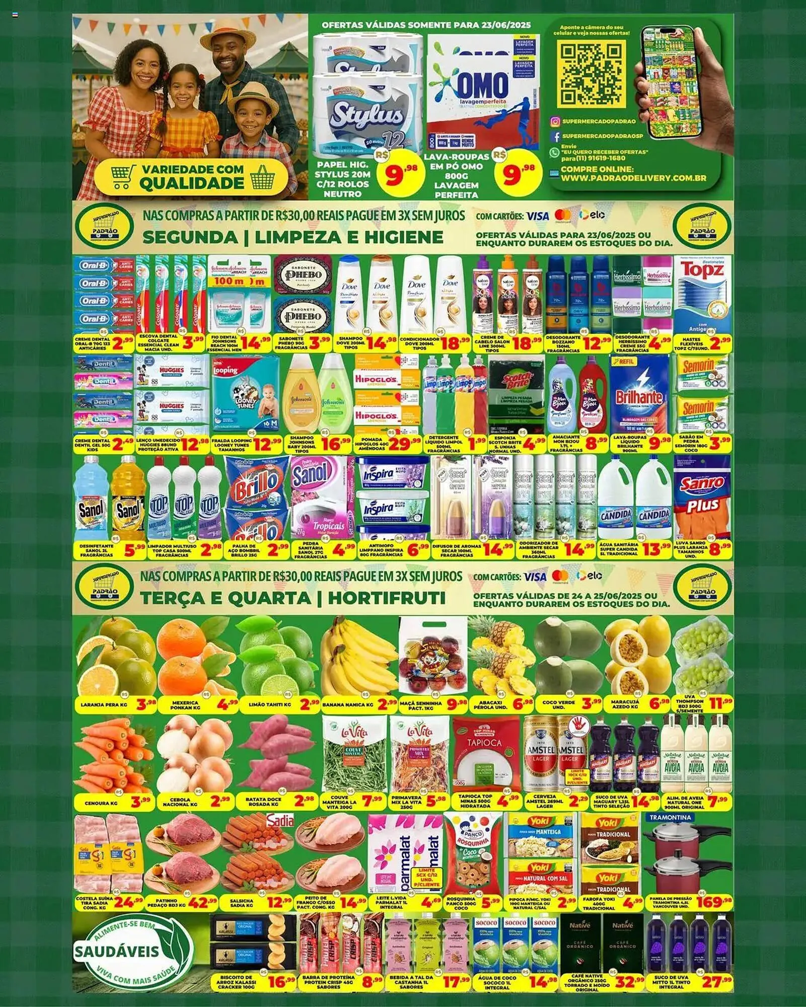 Encarte de Catálogo Supermercado Padrão 23 de junho até 26 de junho 2025 - Pagina 1