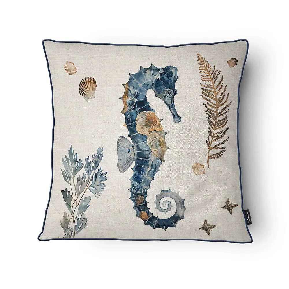 Capa Almofada Marítima MA2405 Linho Com Cordão 43x43cm MA2405 - Tuti Gottô