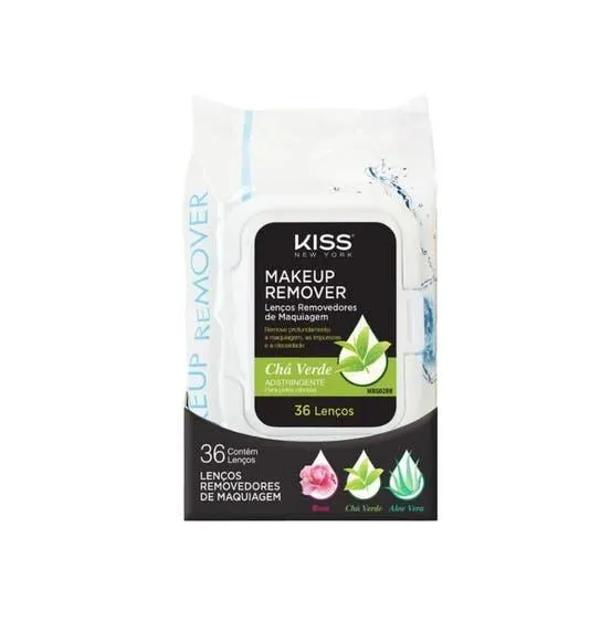 Lenço Removedor Maquiagem Kiss C/ 36un