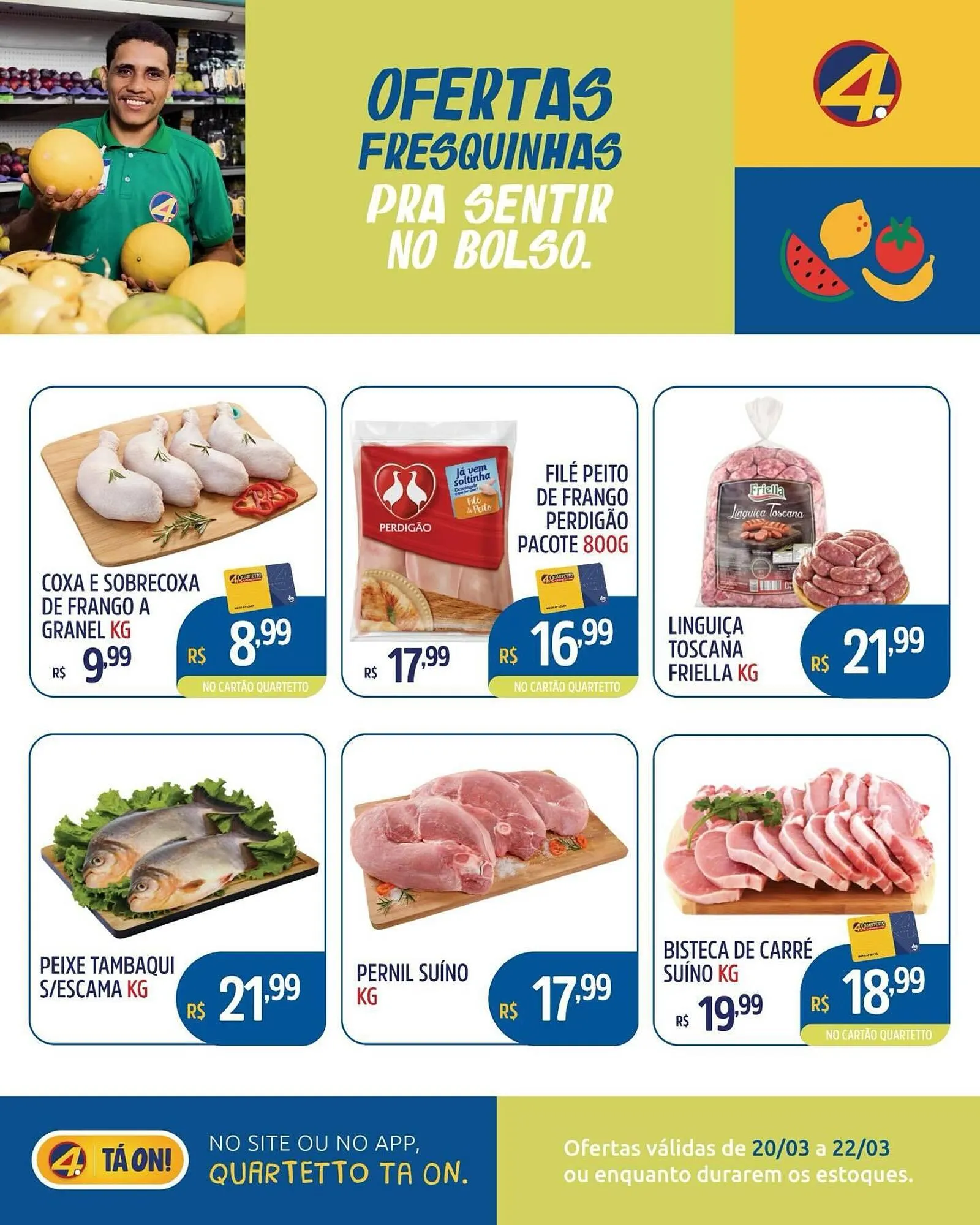 Encarte de Catálogo Quartetto Supermercados 20 de março até 22 de março 2026 - Pagina 4