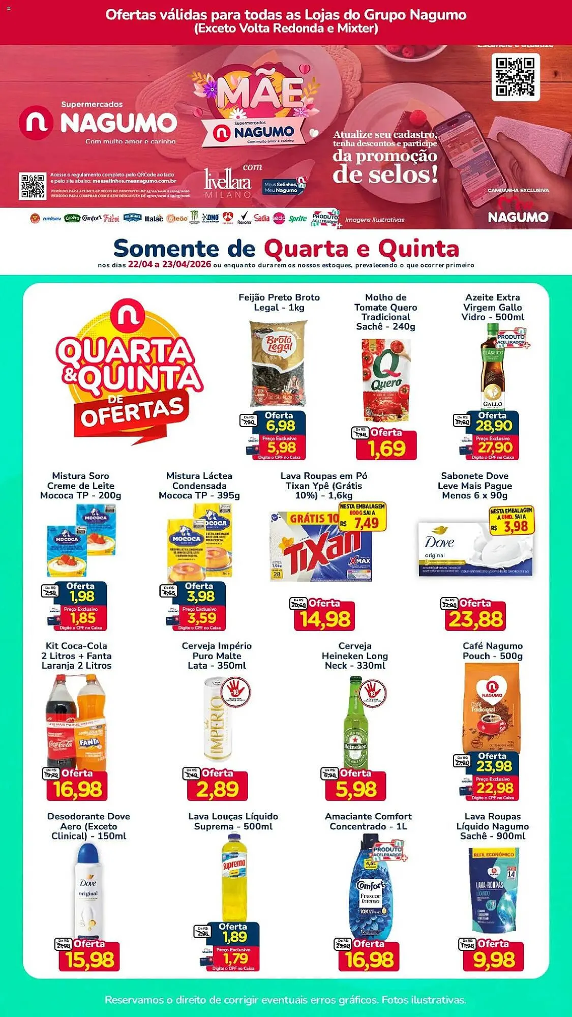 Encarte de Folheto Nagumo 22 de abril até 23 de abril 2026 - Pagina 1