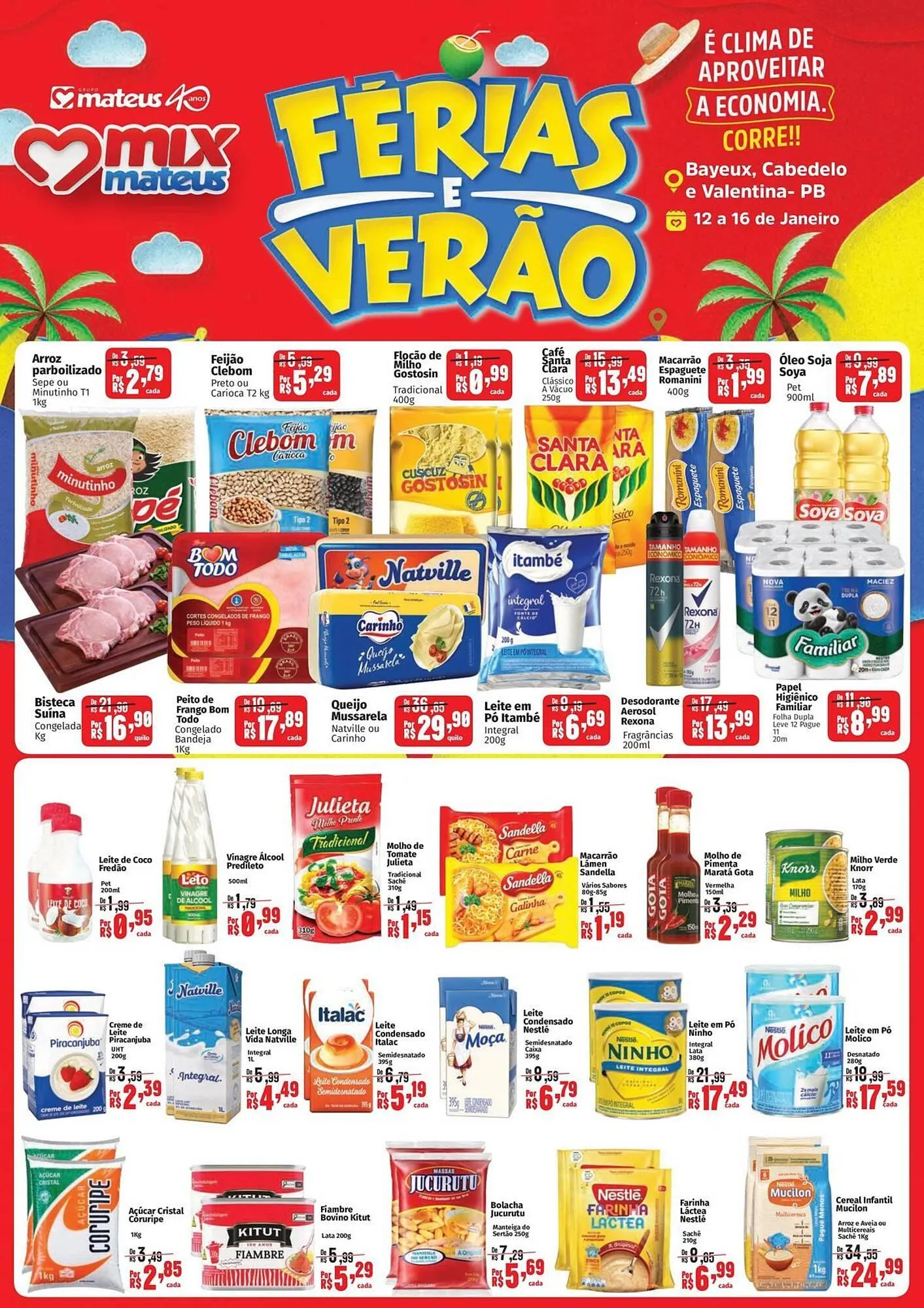 Encarte de Catálogo Supermercados Mateus 12 de janeiro até 16 de janeiro 2026 - Pagina 1