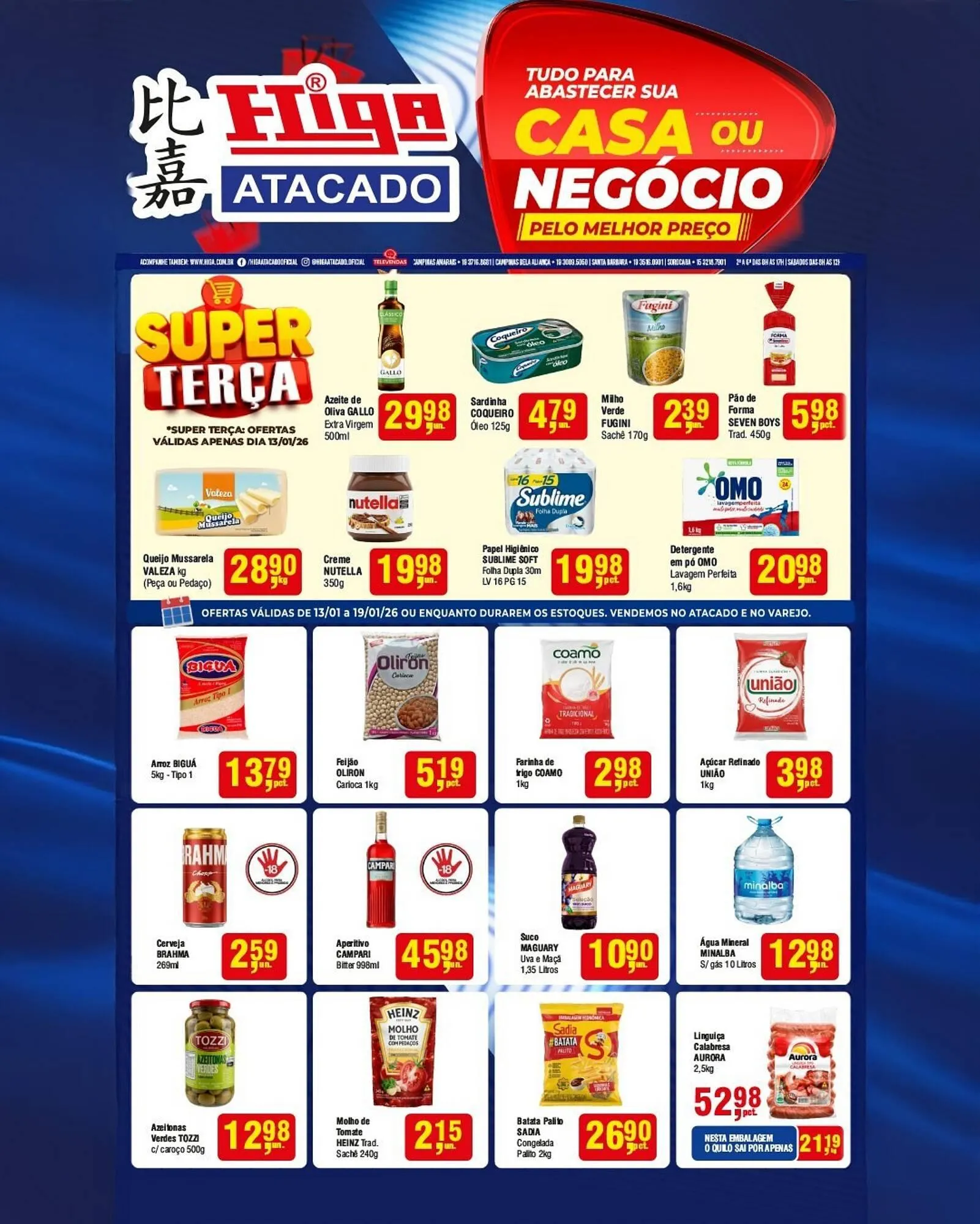 Encarte de Folheto Higa Atacado 13 de janeiro até 19 de janeiro 2026 - Pagina 1
