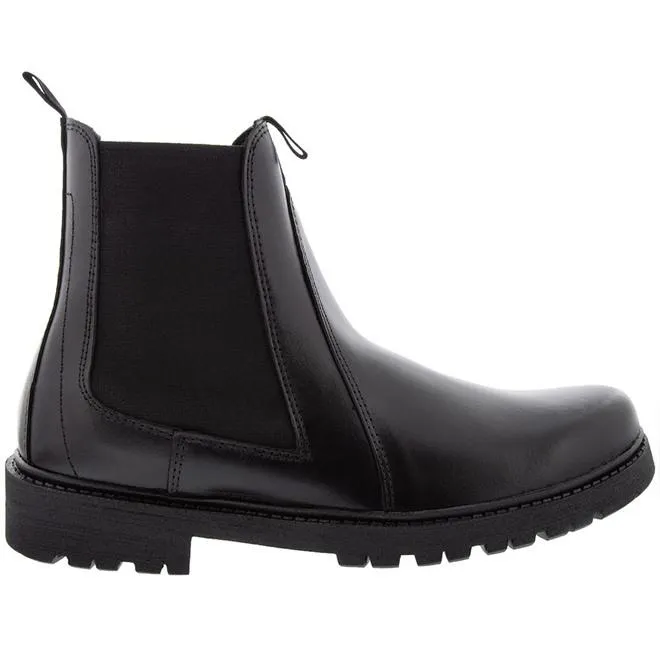 Bota Chelsea Mac & Jac Tratorado Elástico Couro Preto