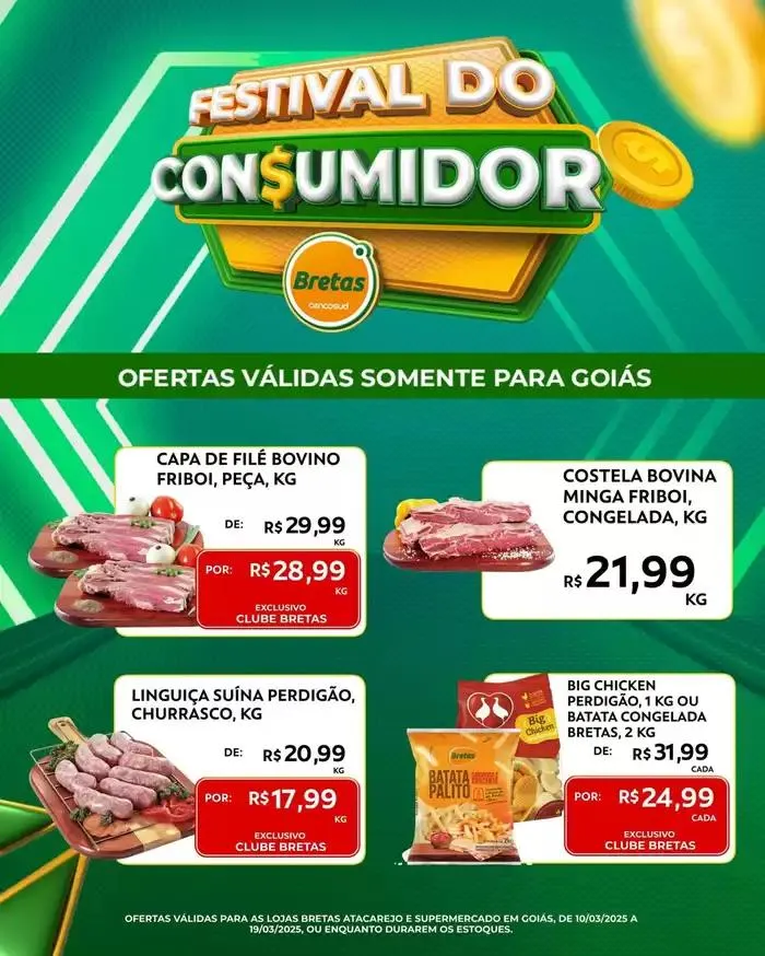 Encarte de Encarte Bretas Supermercados 10 de março até 19 de março 2025 - Pagina 8