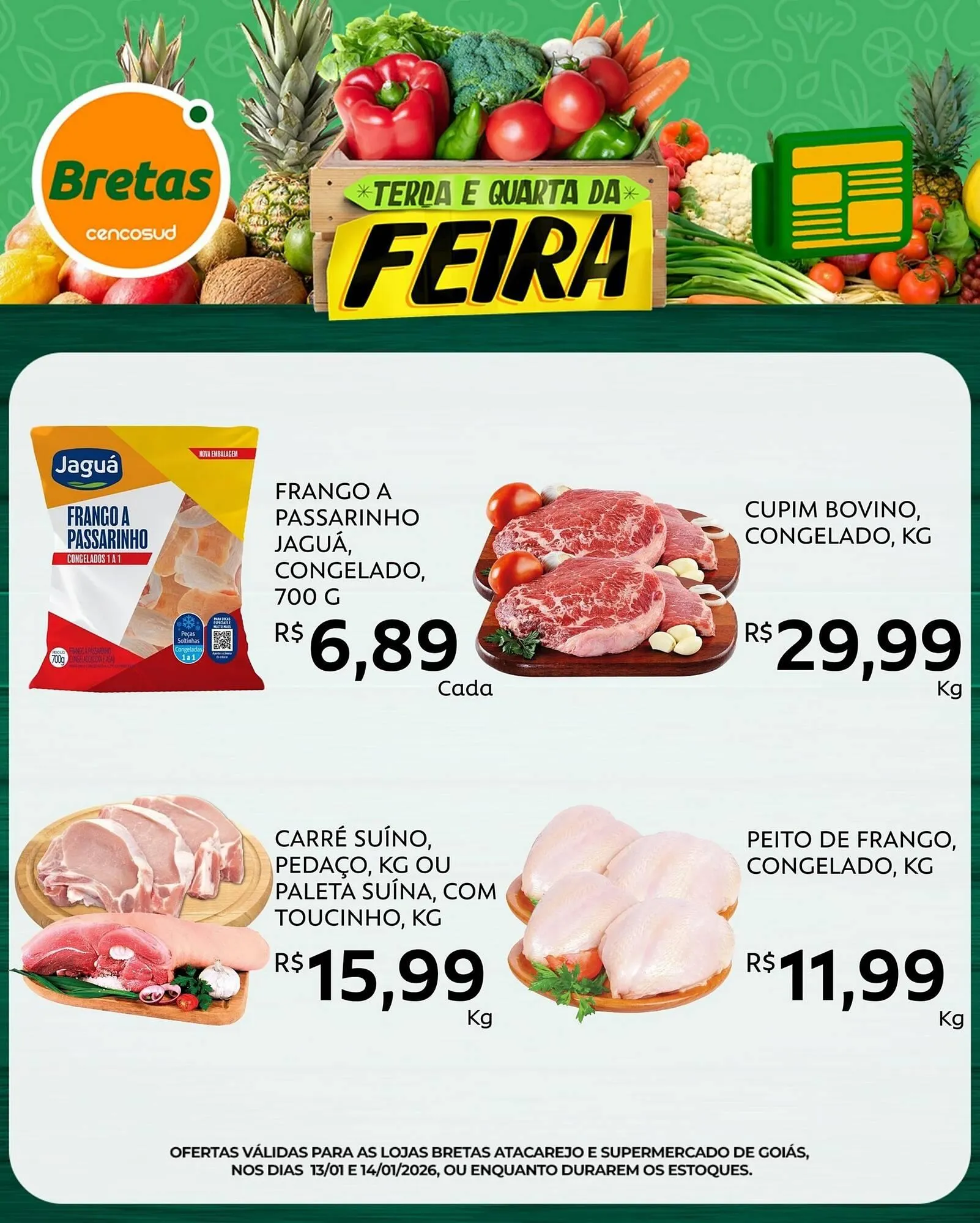 Encarte de Catálogo Supermercados Bretas 13 de janeiro até 14 de janeiro 2026 - Pagina 1