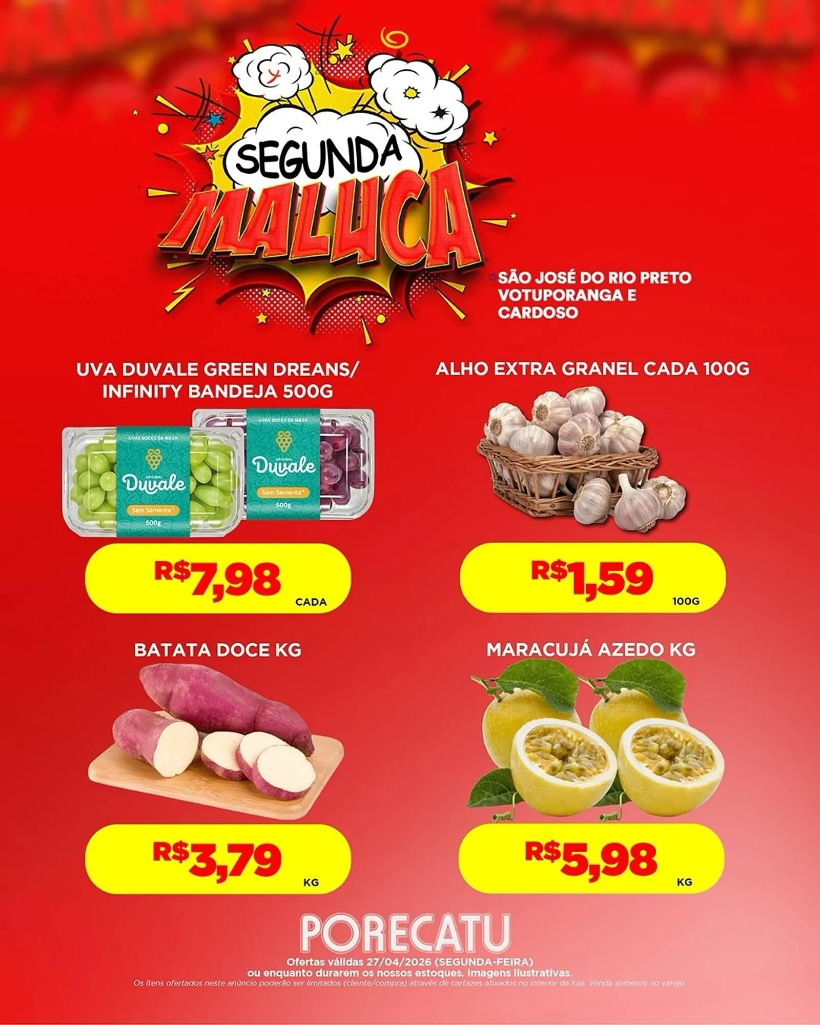 Encarte de Catálogo Supermercado Porecatu 27 de abril até 27 de abril 2026 - Pagina 1