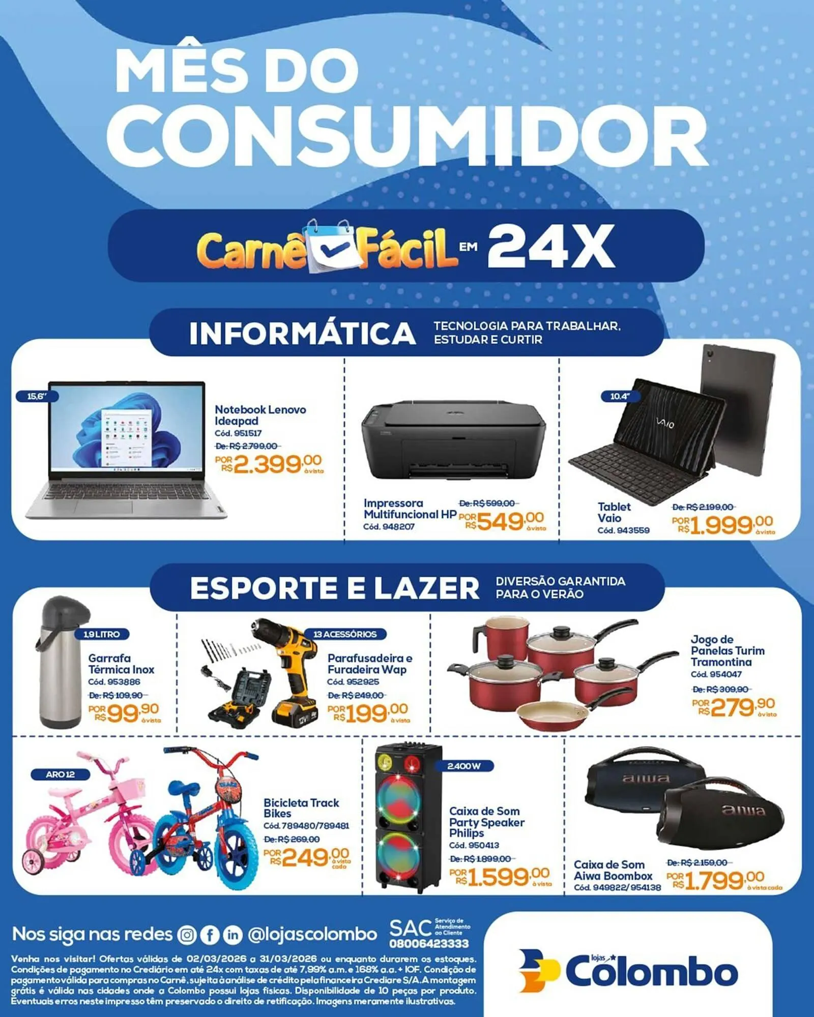 Encarte de Folheto Lojas Colombo 2 de março até 31 de março 2026 - Pagina 3