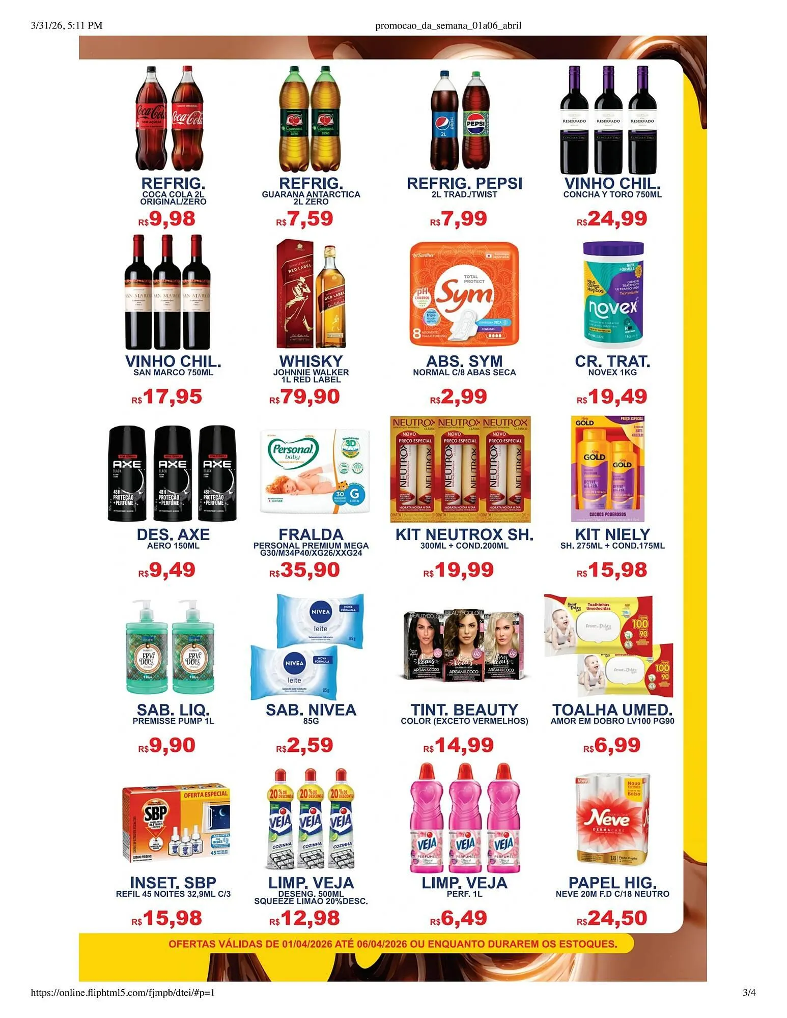 Encarte de Catálogo Supermercado Vitorino 31 de março até 6 de abril 2026 - Pagina 3