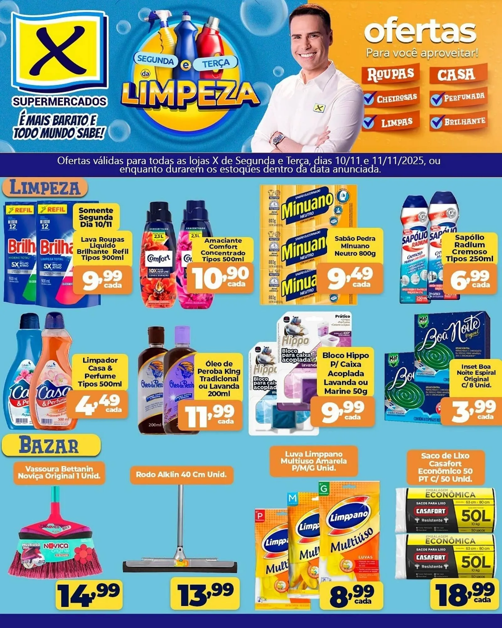 Encarte de Folheto X Supermercados 10 de novembro até 11 de novembro 2025 - Pagina 1