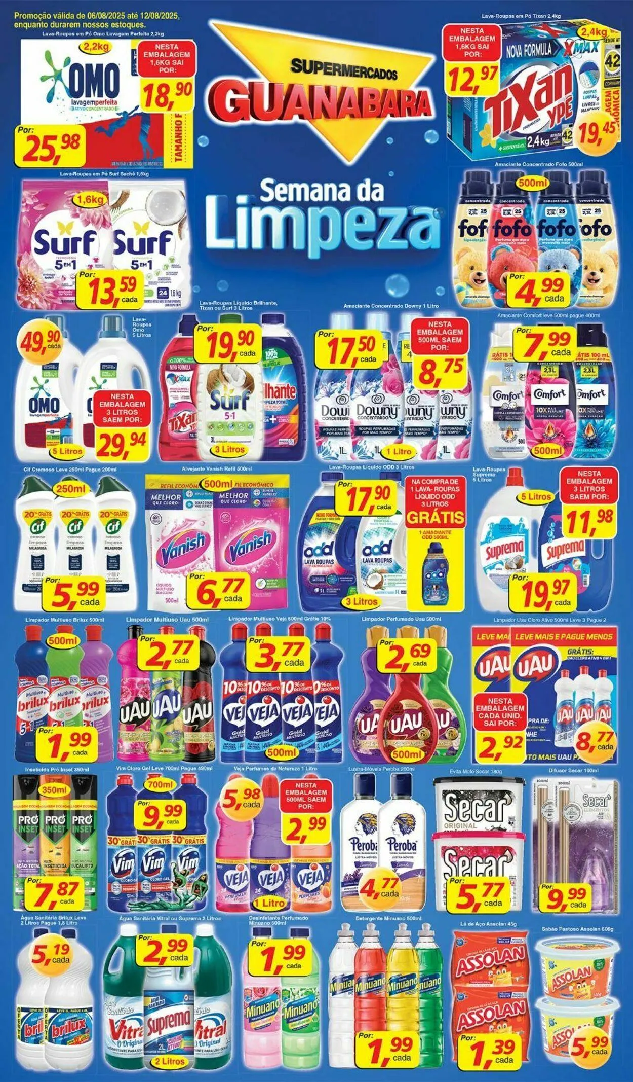 Encarte de Supermercados Guanabara 6 de agosto até 7 de agosto 2025 - Pagina 1
