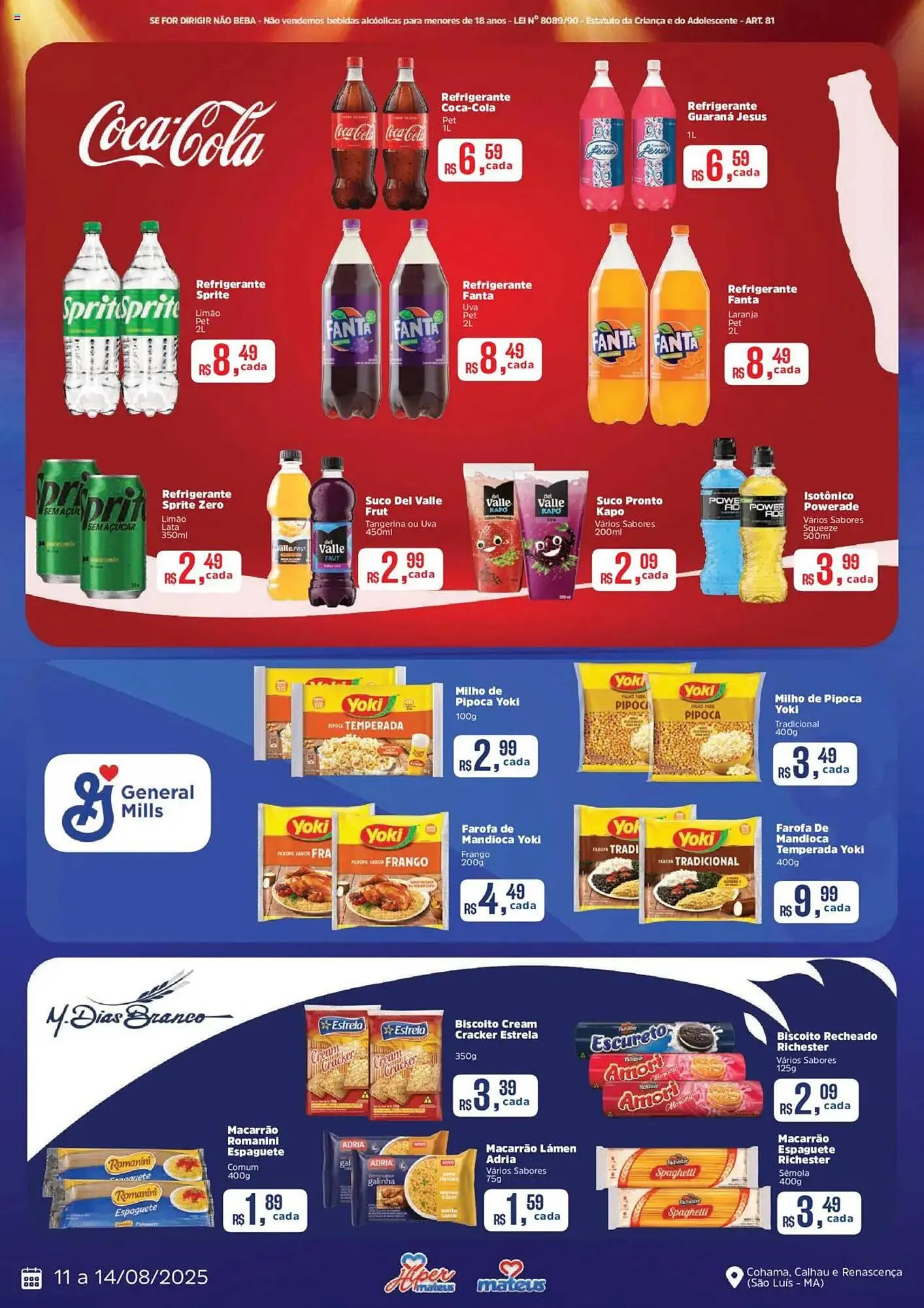 Encarte de Catálogo Supermercados Mateus 11 de agosto até 14 de agosto 2025 - Pagina 4