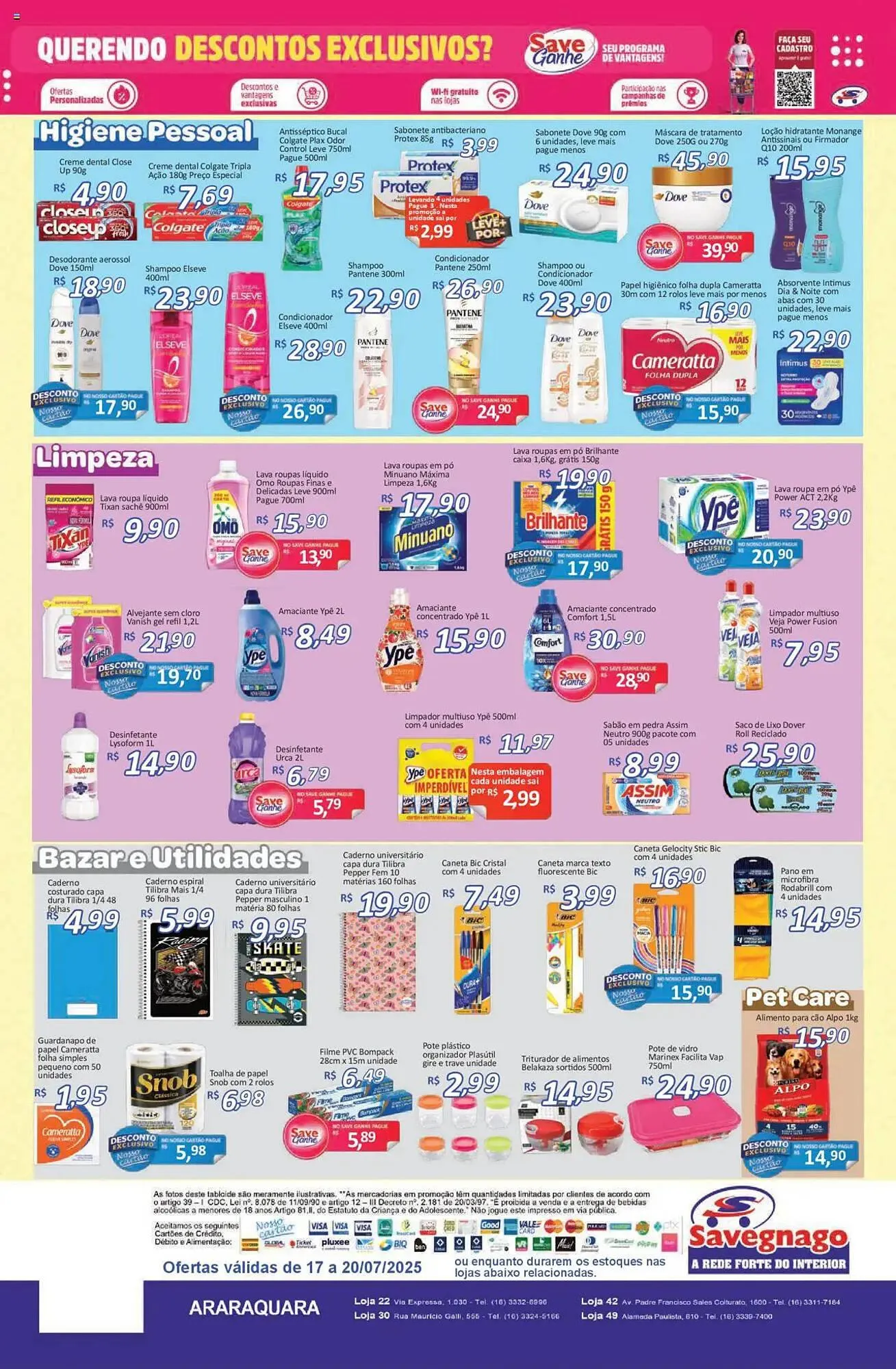 Encarte de Catálogo Supermercados Savegnago 17 de julho até 21 de julho 2025 - Pagina 4