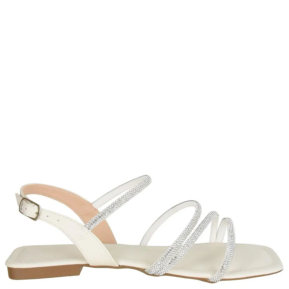 SANDALIA BAIXA QUATRO TIRAS STRASS DI SANTINNI