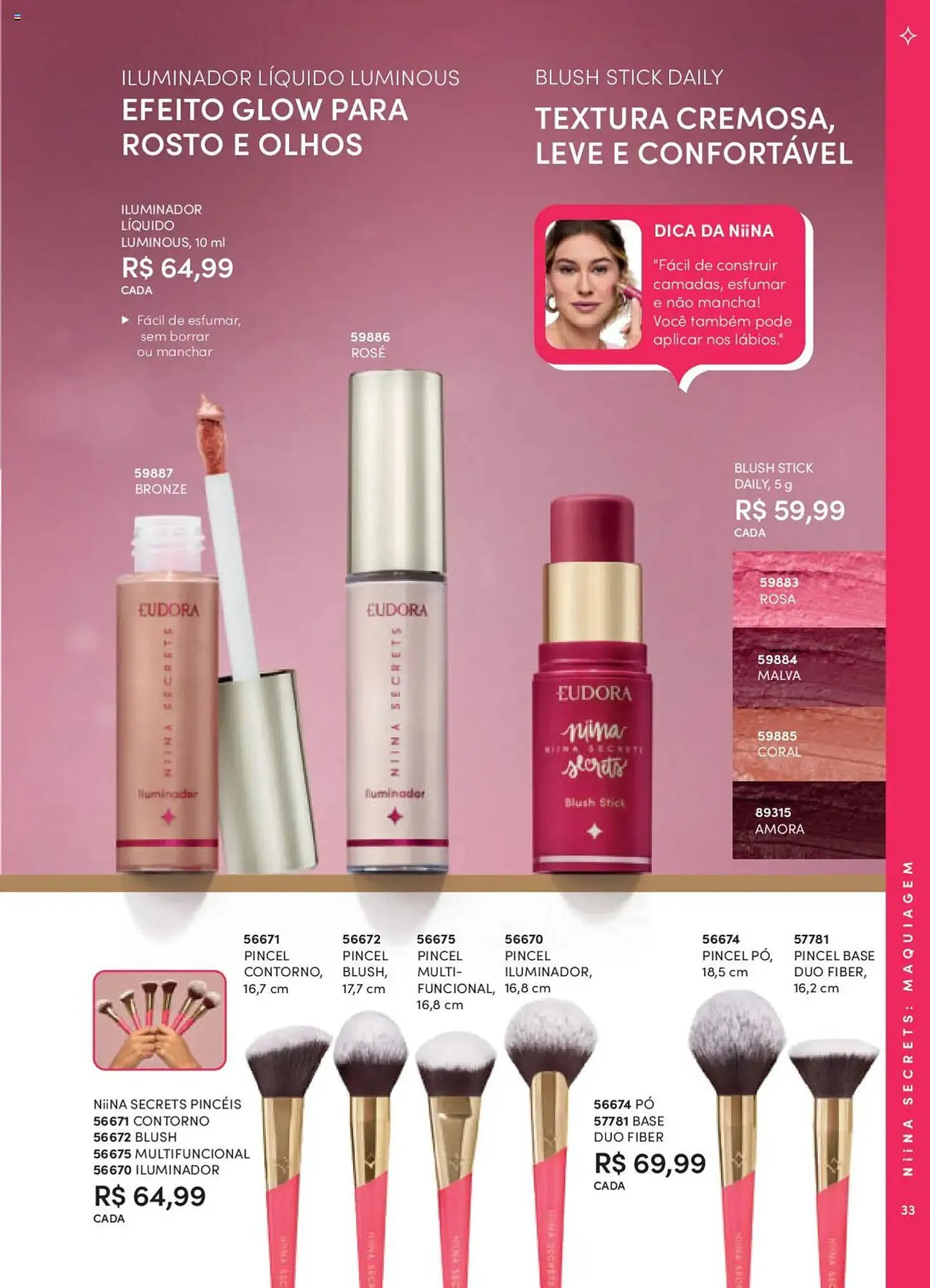 Encarte de Catálogo Eudora 8 de setembro até 3 de outubro 2025 - Pagina 33