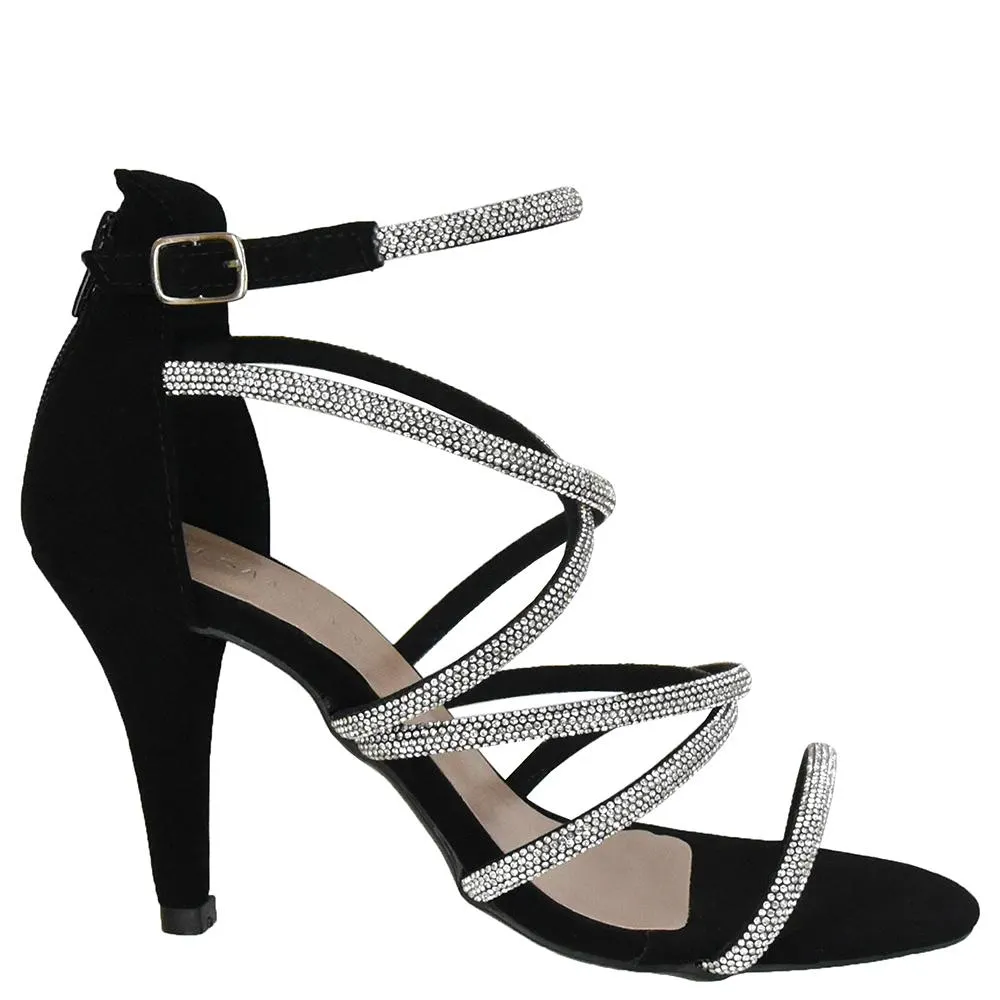 SANDALIA SALTO FINO STRASS DI SANTINNI