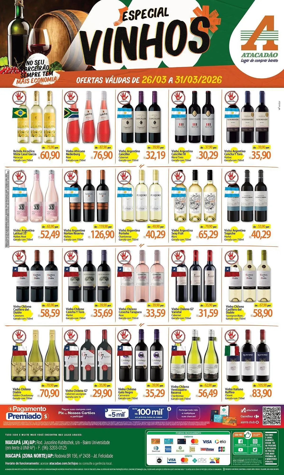 Encarte de Folheto Atacadão 26 de março até 31 de março 2026 - Pagina 1