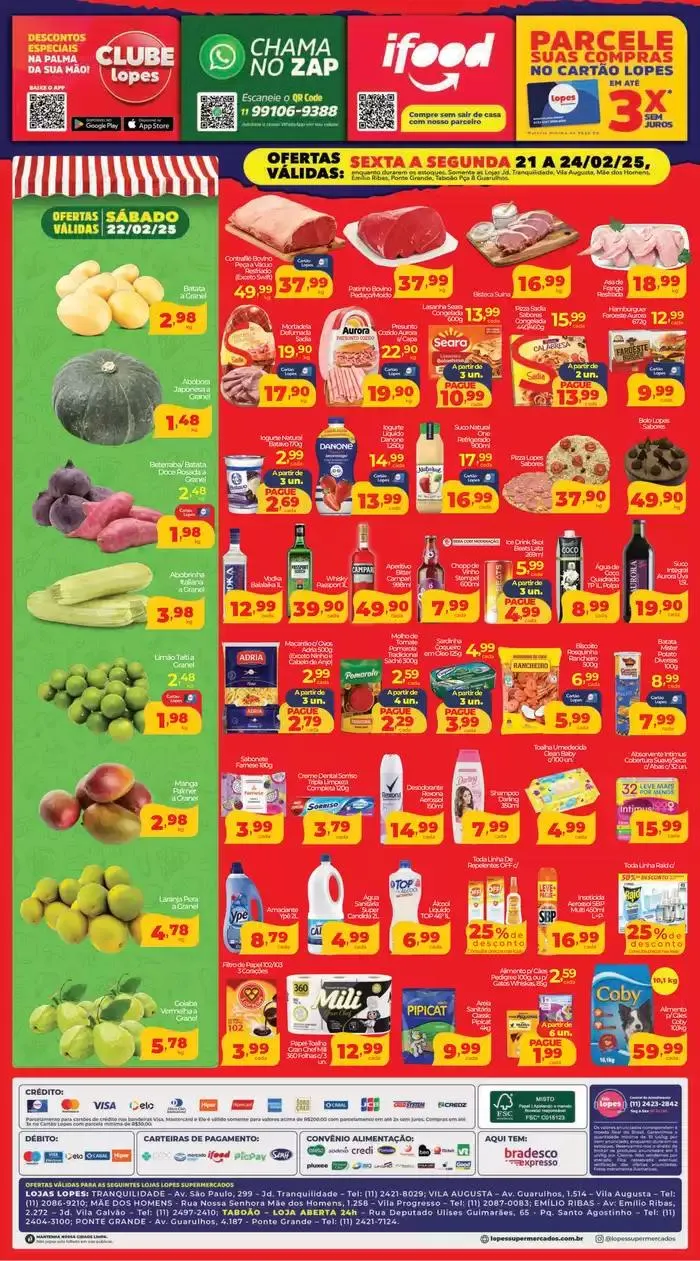 Encarte de Encarte Lopes Supermercados 21 de fevereiro até 23 de fevereiro 2025 - Pagina 2