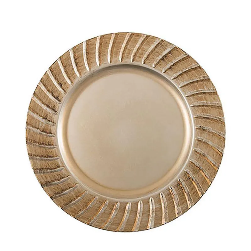 Sousplat Grego Dorico 33cm Gold Antique - Copa&cia