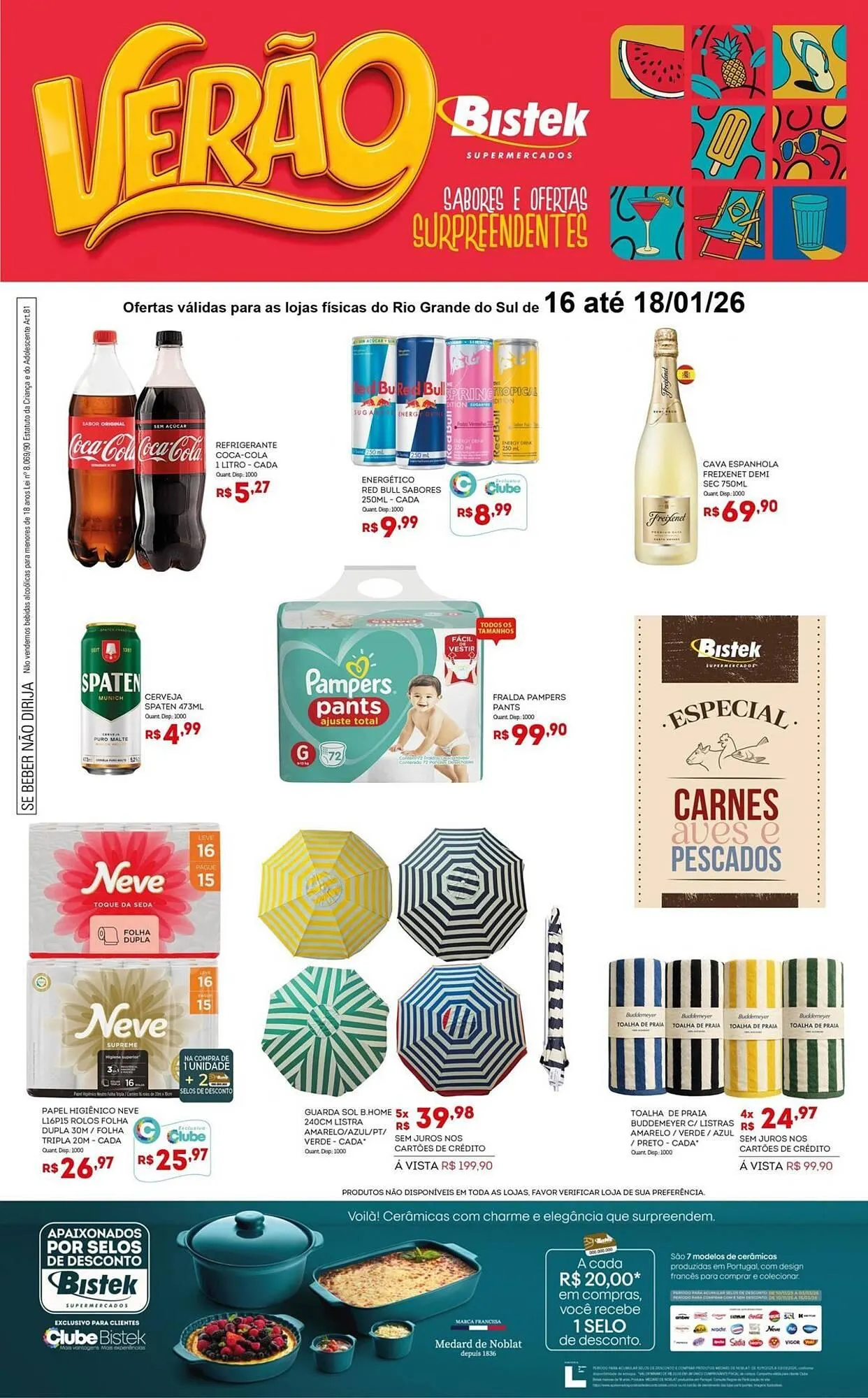Encarte de Encarte Bistek Supermercados 16 de janeiro até 18 de janeiro 2026 - Pagina 1