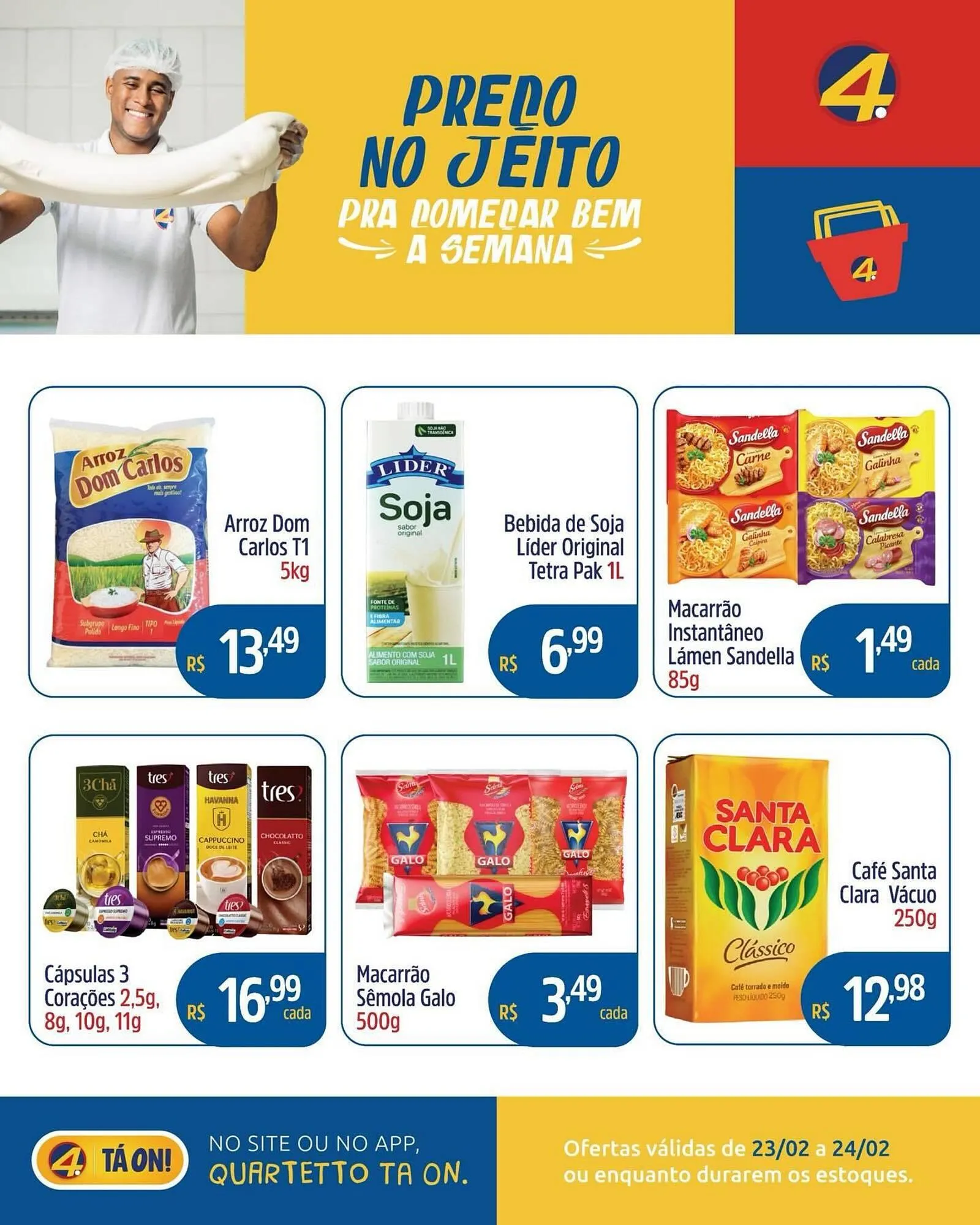 Encarte de Catálogo Quartetto Supermercados 23 de fevereiro até 24 de fevereiro 2026 - Pagina 1