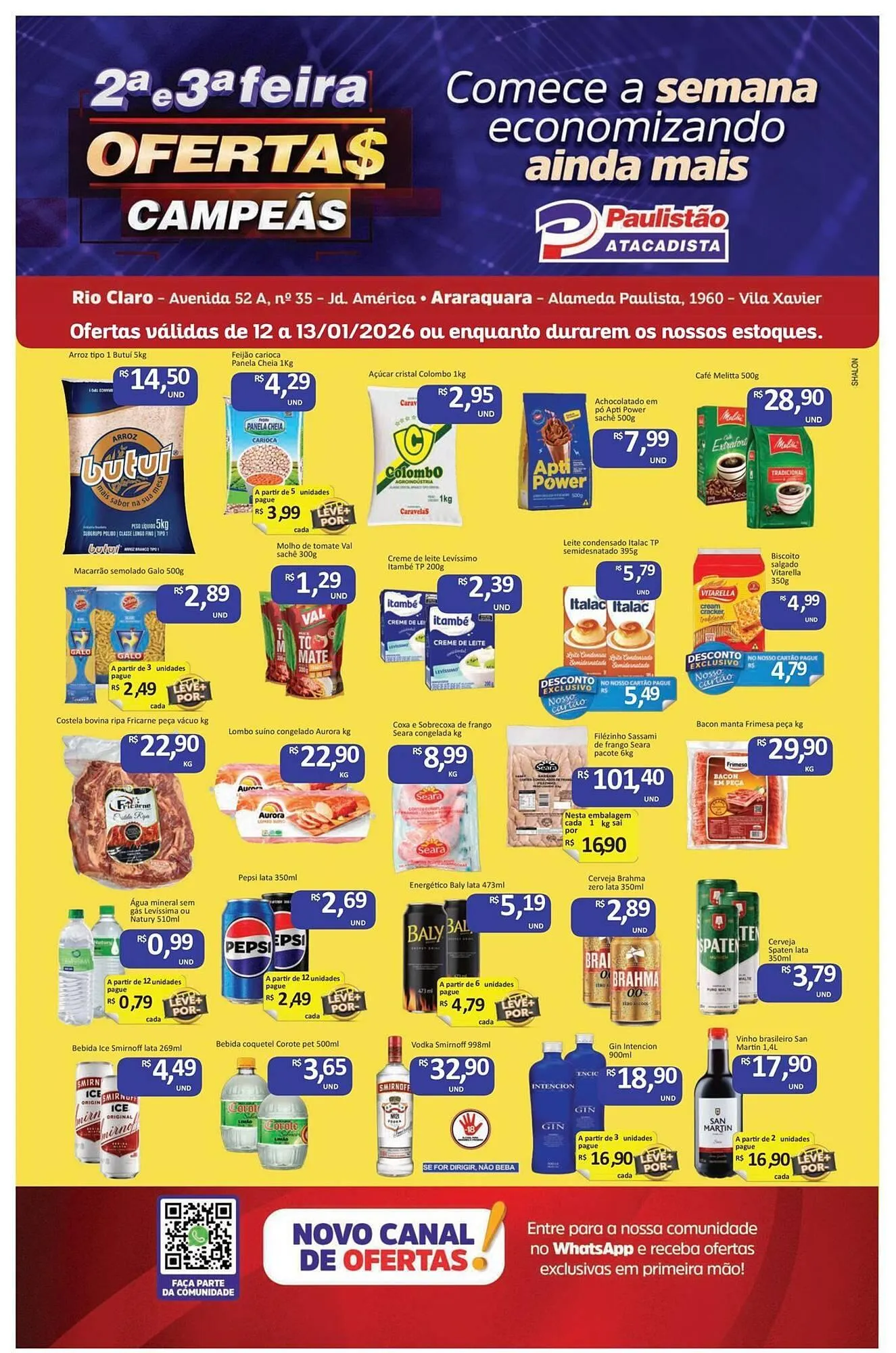 Encarte de Catálogo Paulistão Supermercados 12 de janeiro até 13 de janeiro 2026 - Pagina 1