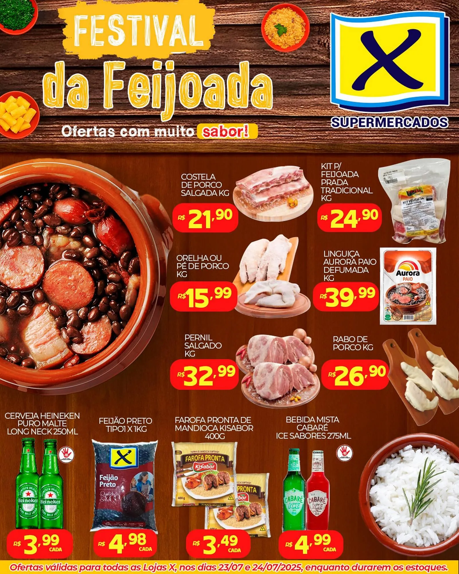 Encarte de Catálogo X Supermercados 23 de julho até 24 de julho 2025 - Pagina 1