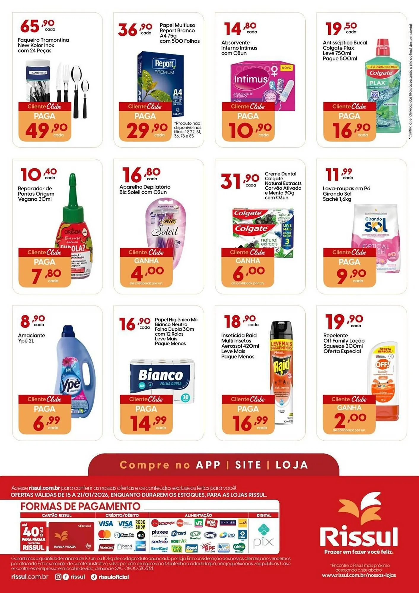 Encarte de Catálogo Supper Rissul 15 de janeiro até 21 de janeiro 2026 - Pagina 4