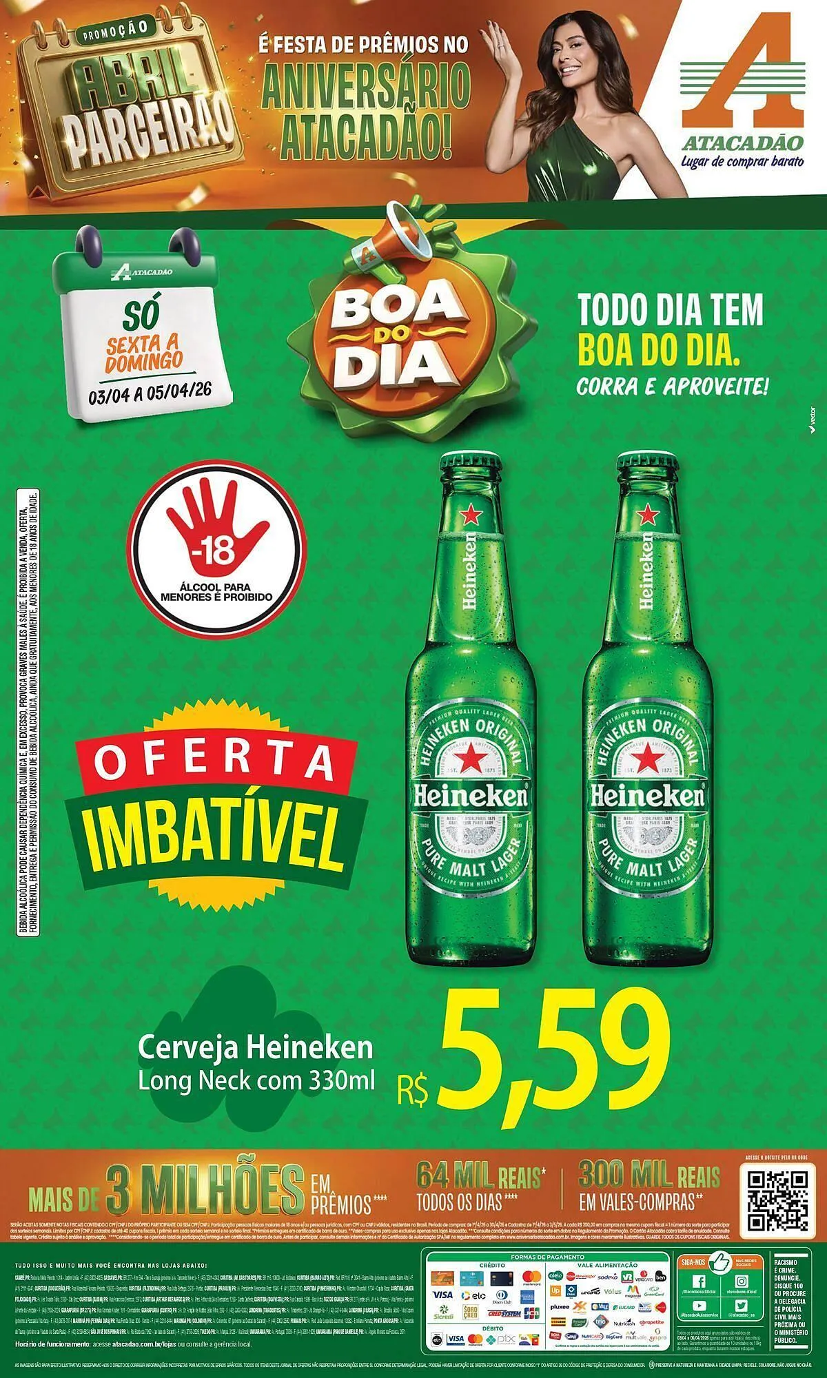 Encarte de Folheto Atacadão 3 de abril até 5 de abril 2026 - Pagina 1