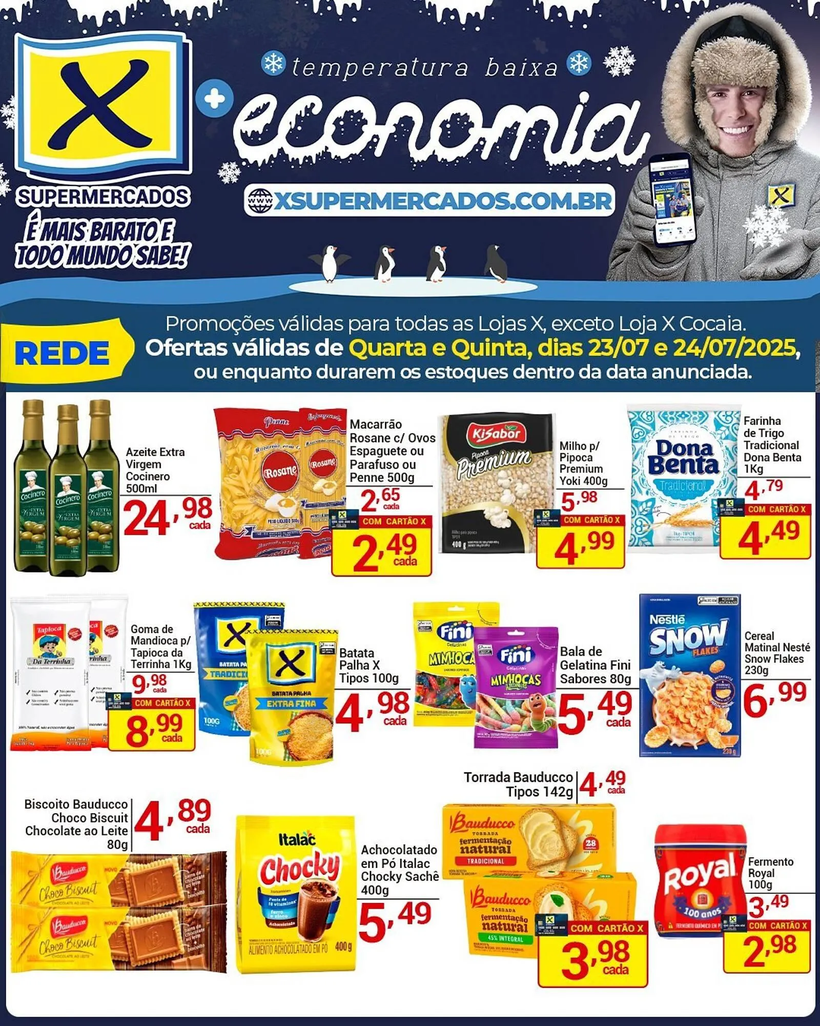 Encarte de Catálogo X Supermercados 23 de julho até 24 de julho 2025 - Pagina 1