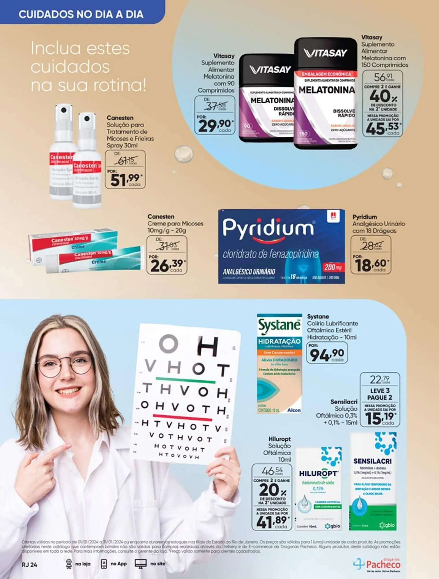 Encarte de Catálogo Drogarias Pacheco 3 de janeiro até 31 de janeiro 2024 - Pagina 24